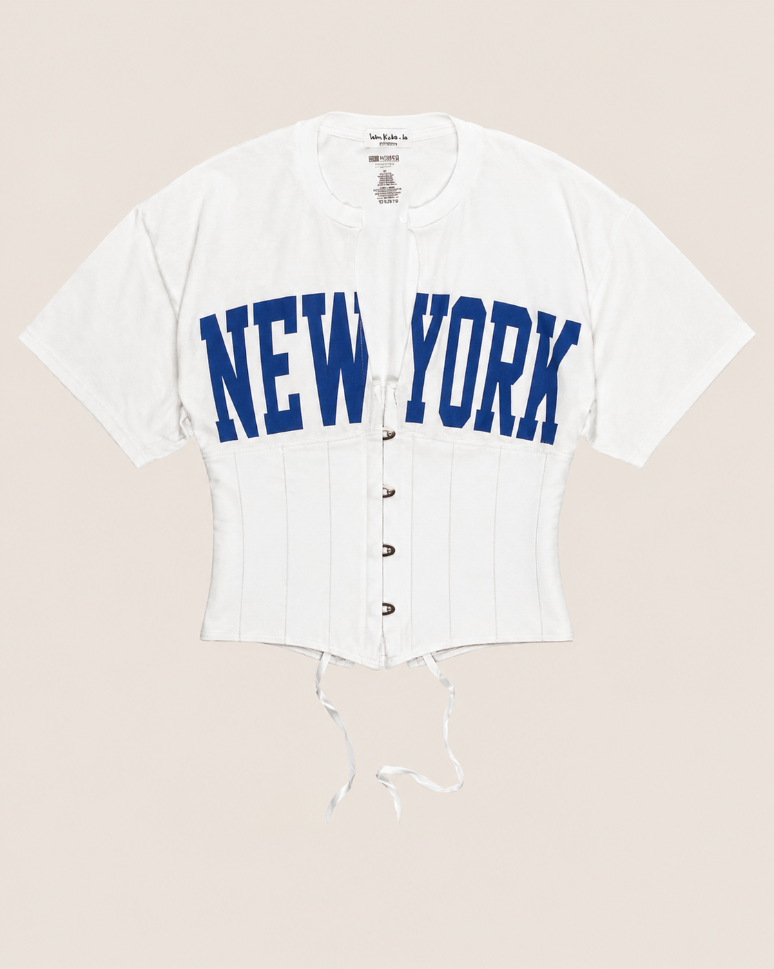 New York snap corset t shirt