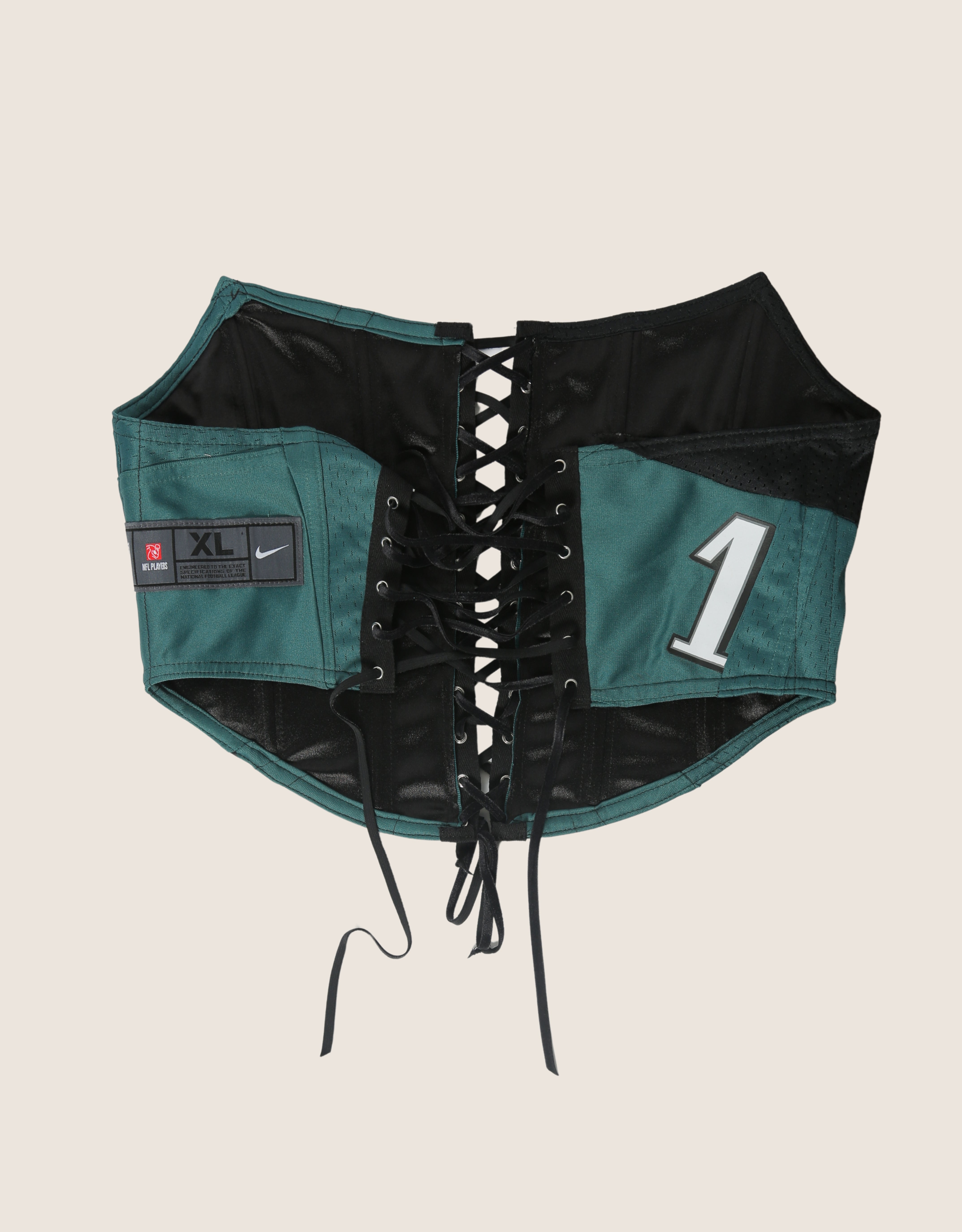 eagles #1 strapless lace front corset (large)