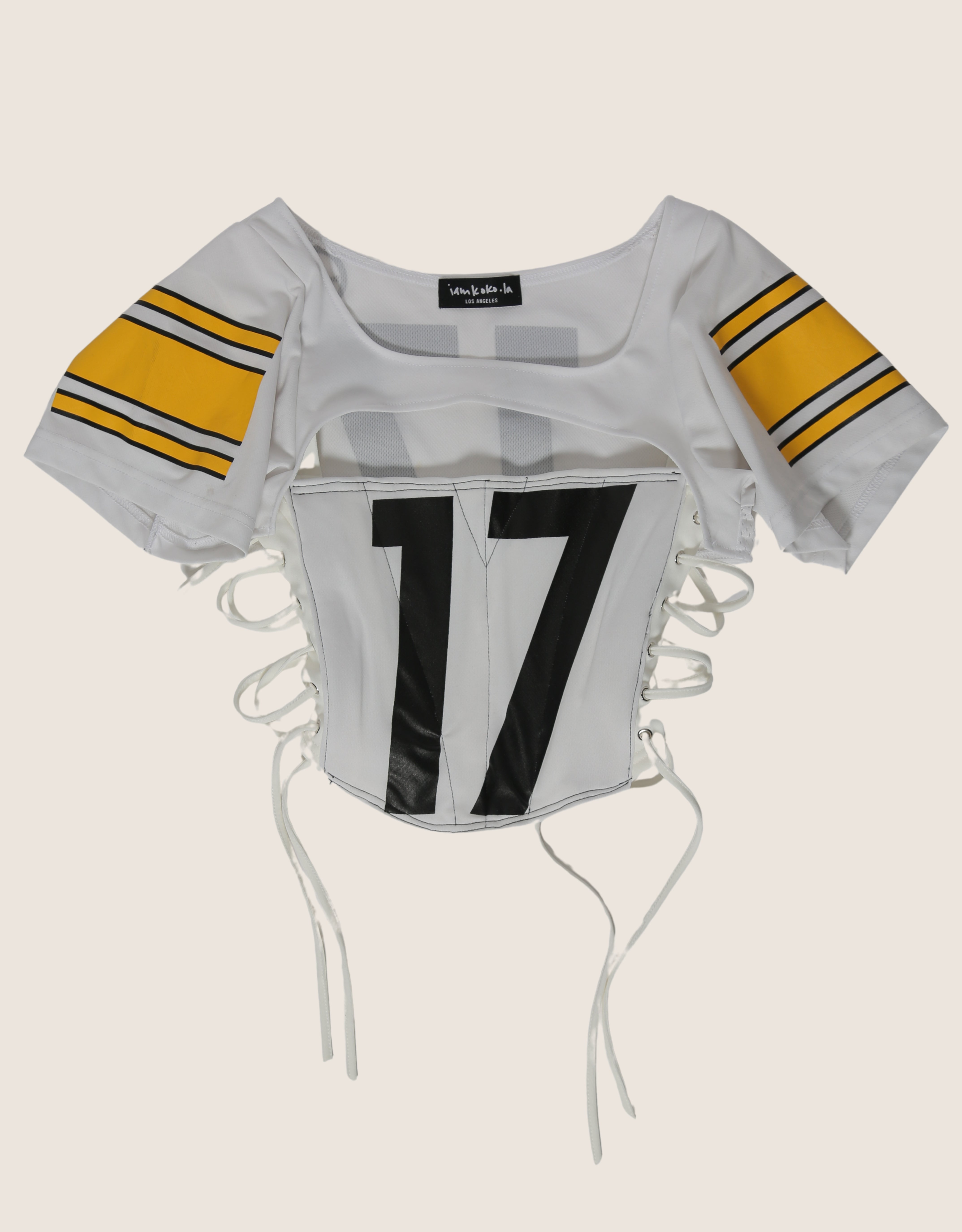 steelers reworked corset with matching shrug (small)