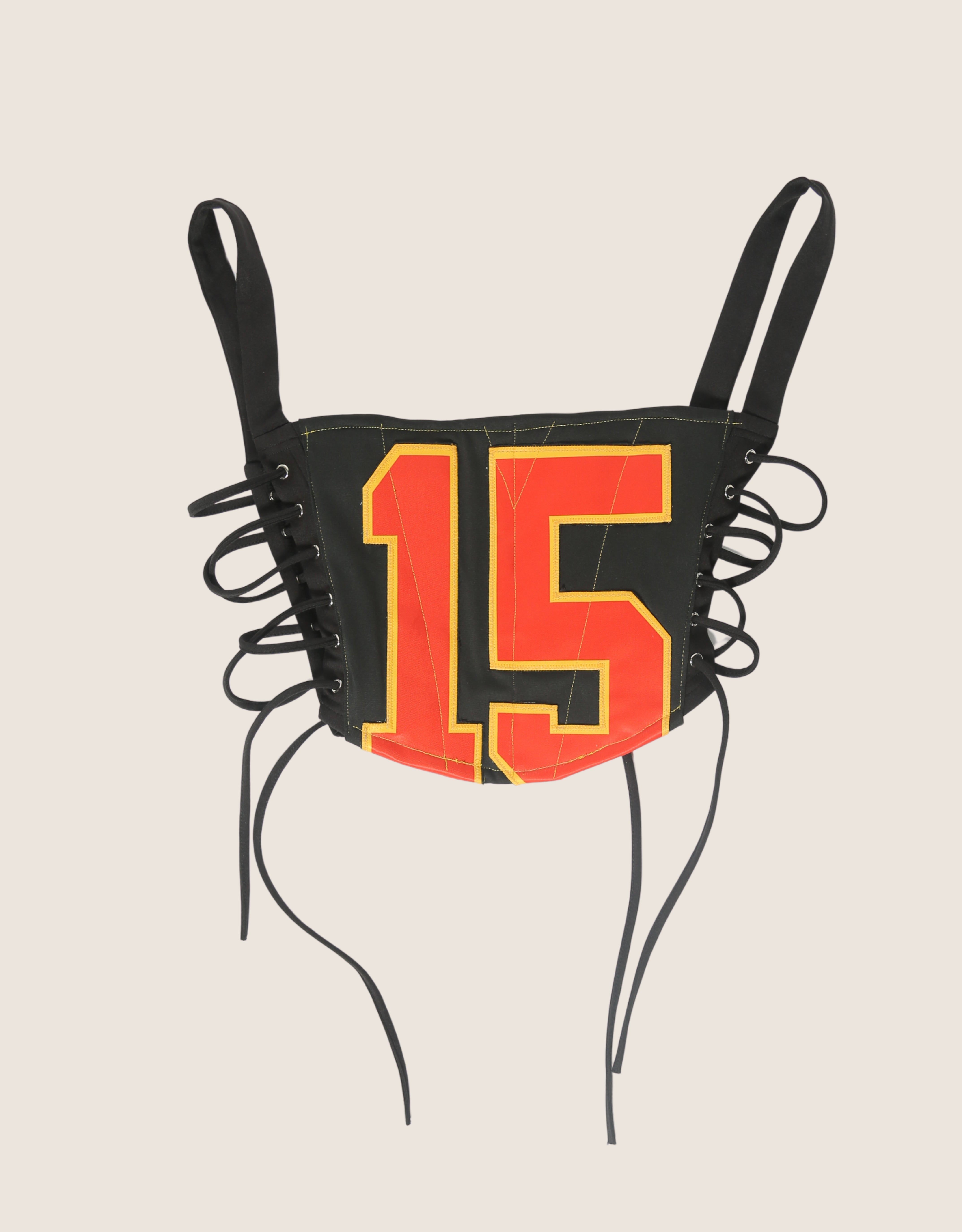 chiefs reworked corset with matching shrug (med)