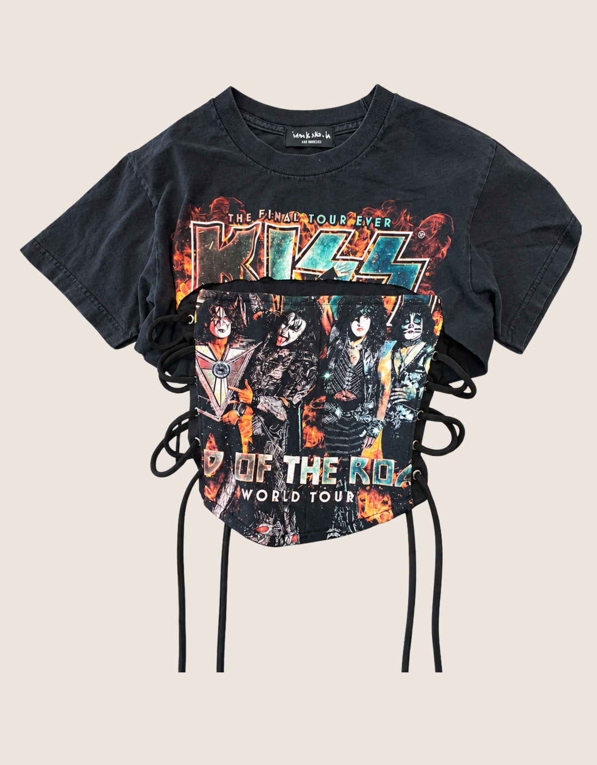 kiss reworked cropped corset with matching shrug (S)