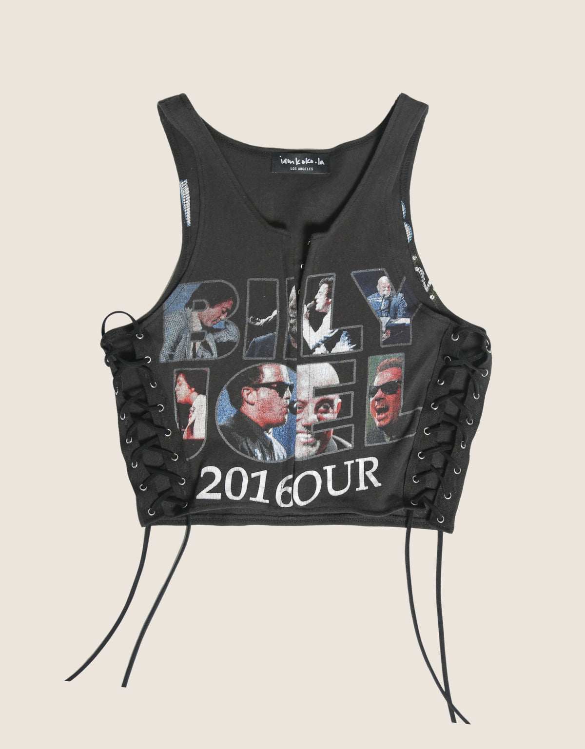 billy joel tour hook and lace cropped tank (S/M)