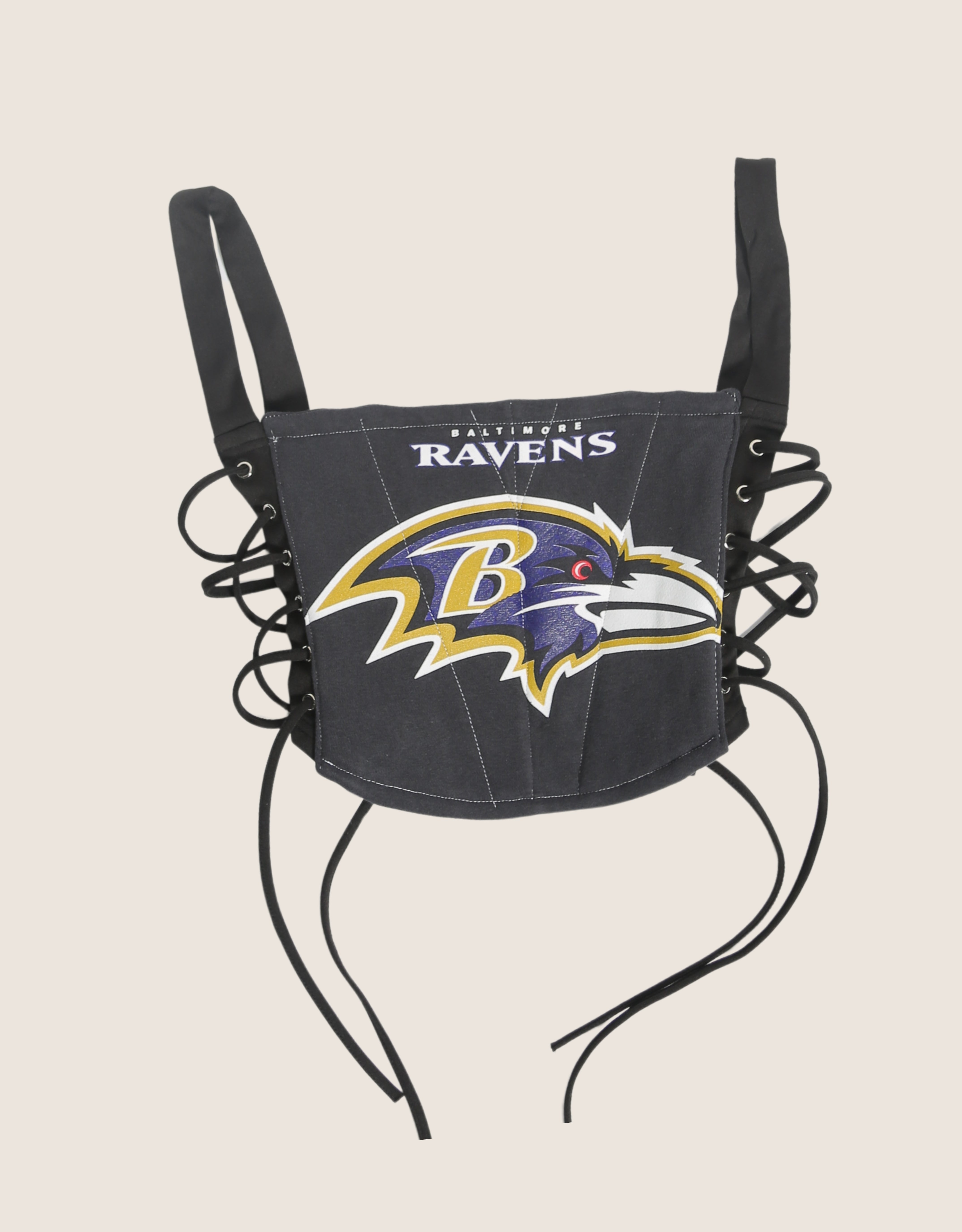 ravens reworked corset with matching sweatshirt shrug (small)