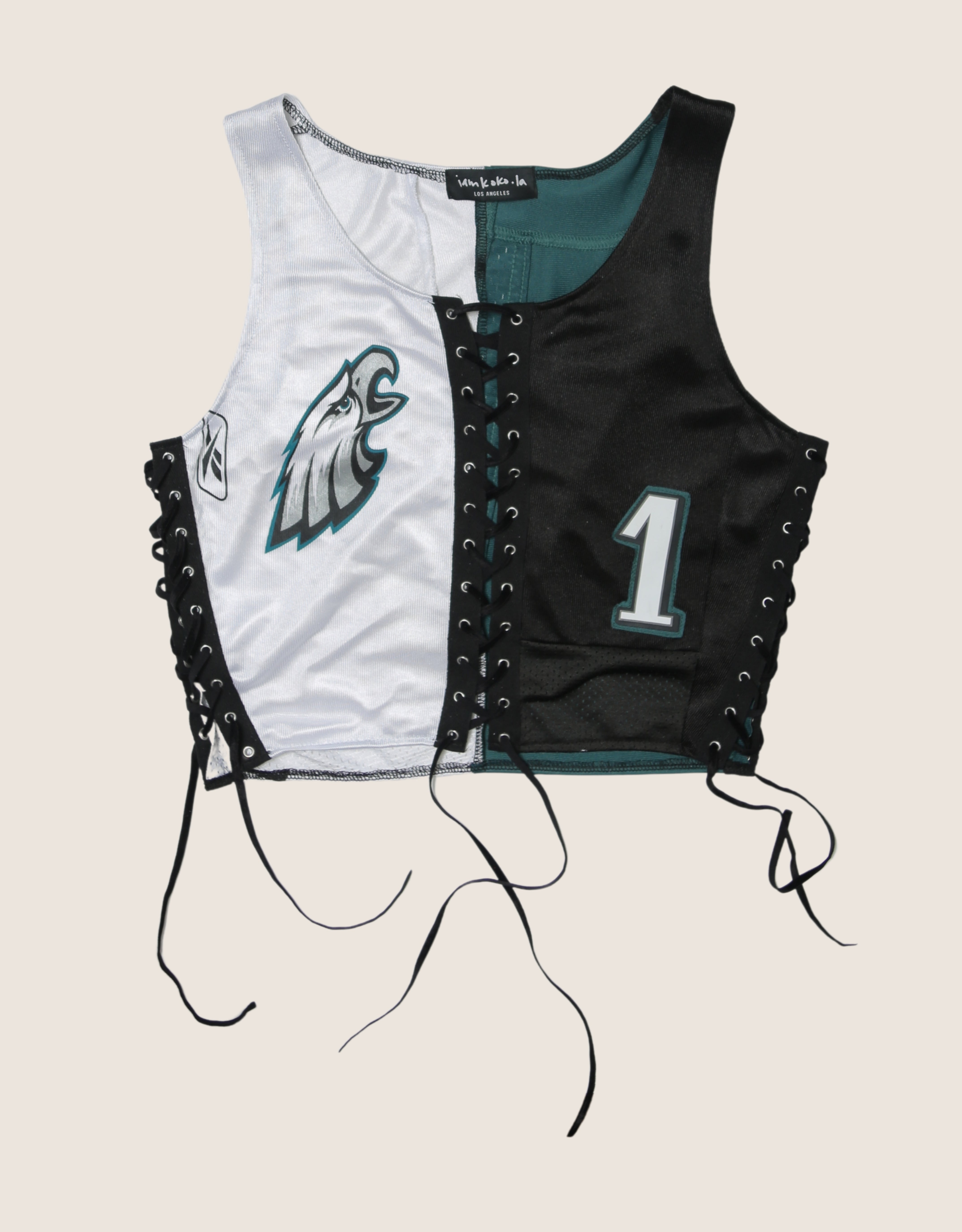 eagles #1 all laced up reworked tank (medium/ large)