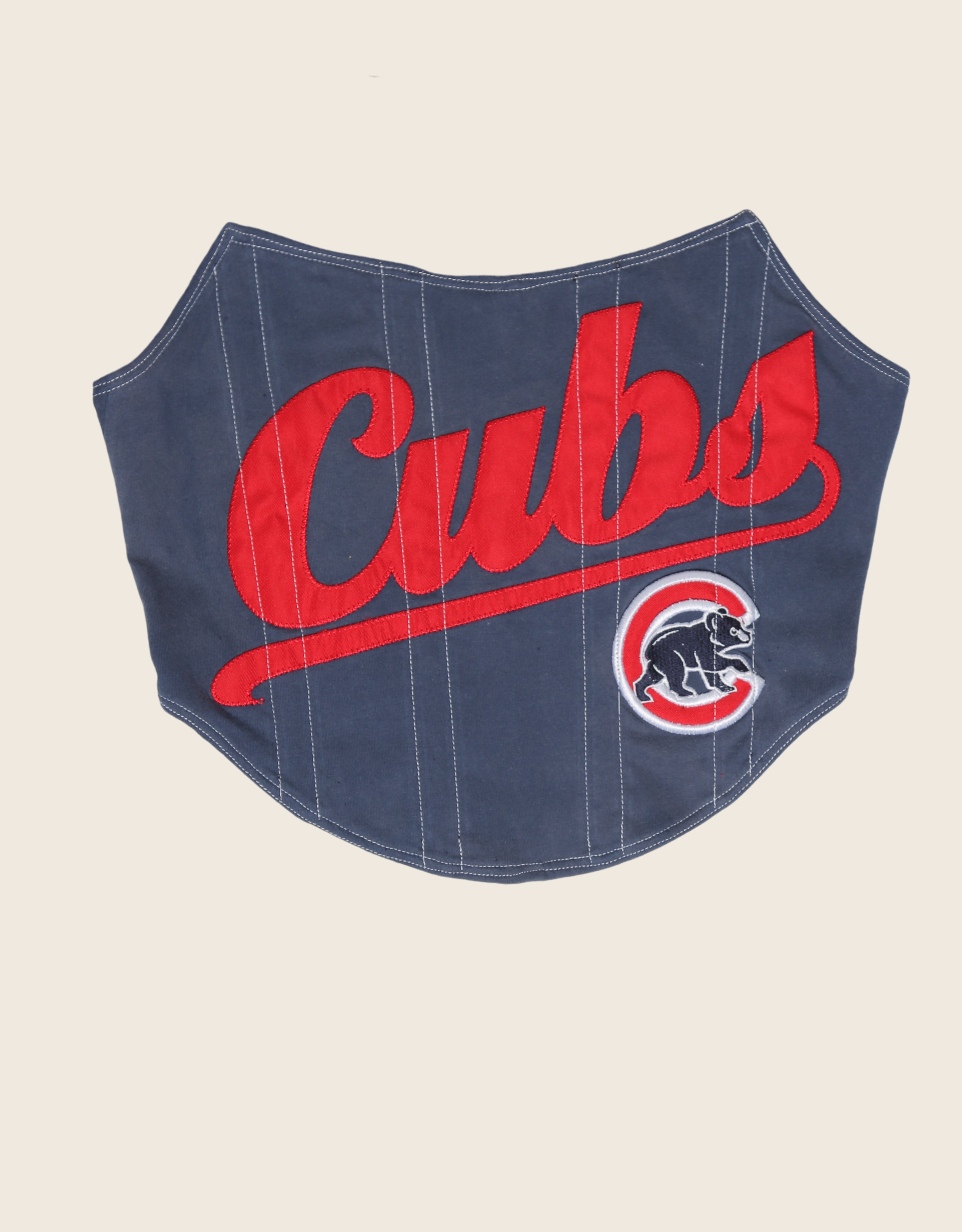 cubs baseball strapless corset