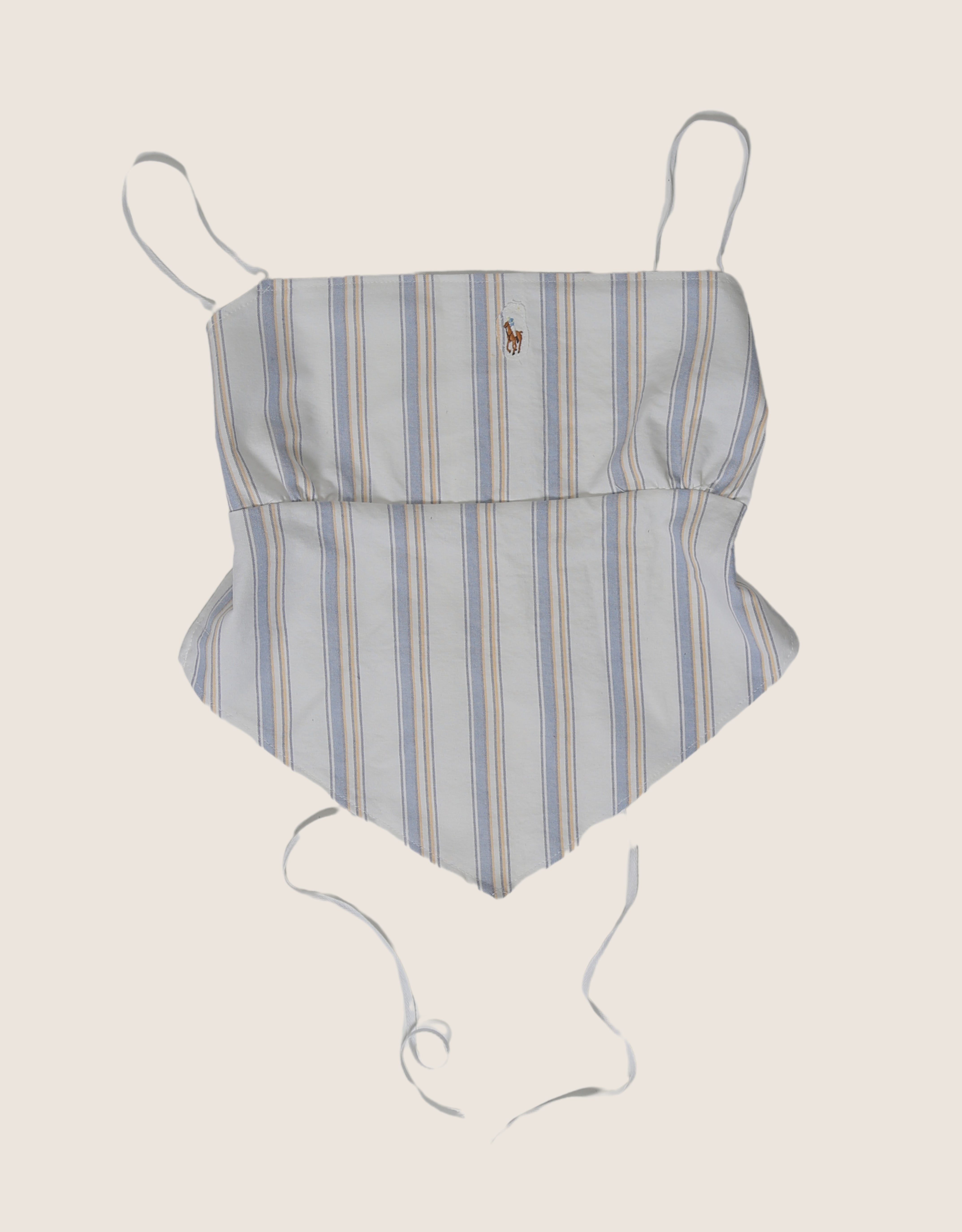 polo beach stripe reworked backless top (m)