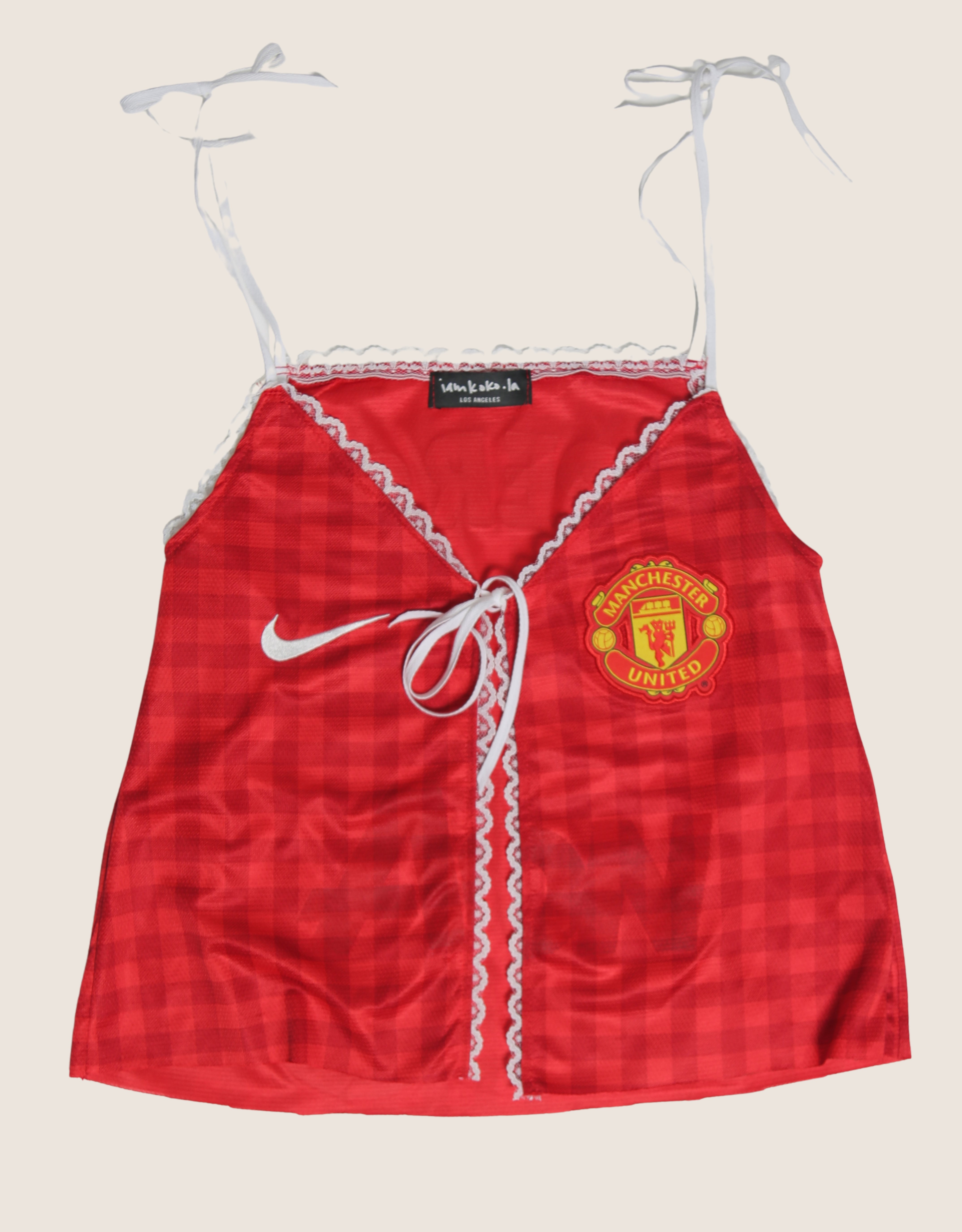 Manchester United F.C. soccer reworked tie front tank (s)