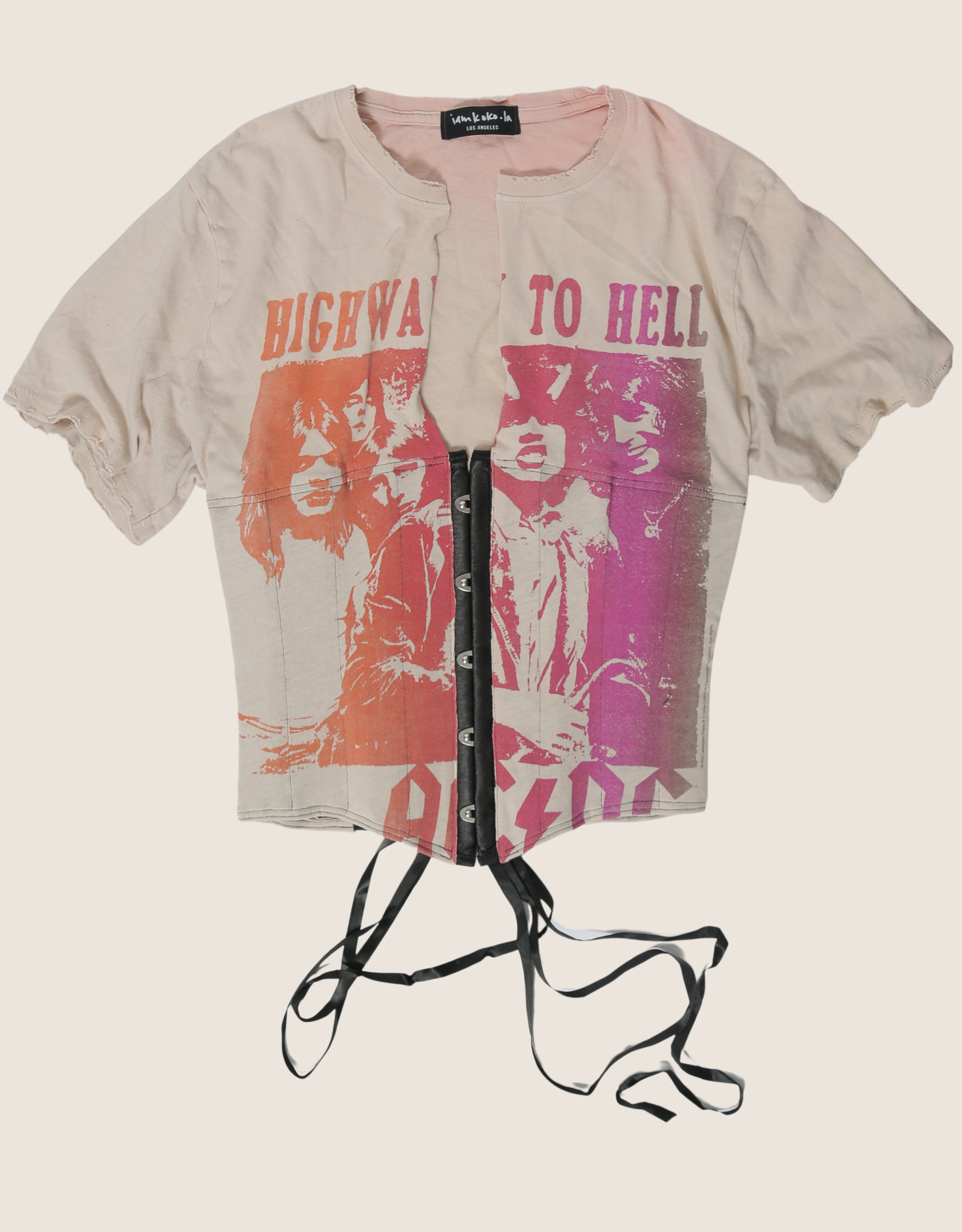 acdc reworked snap corset tee