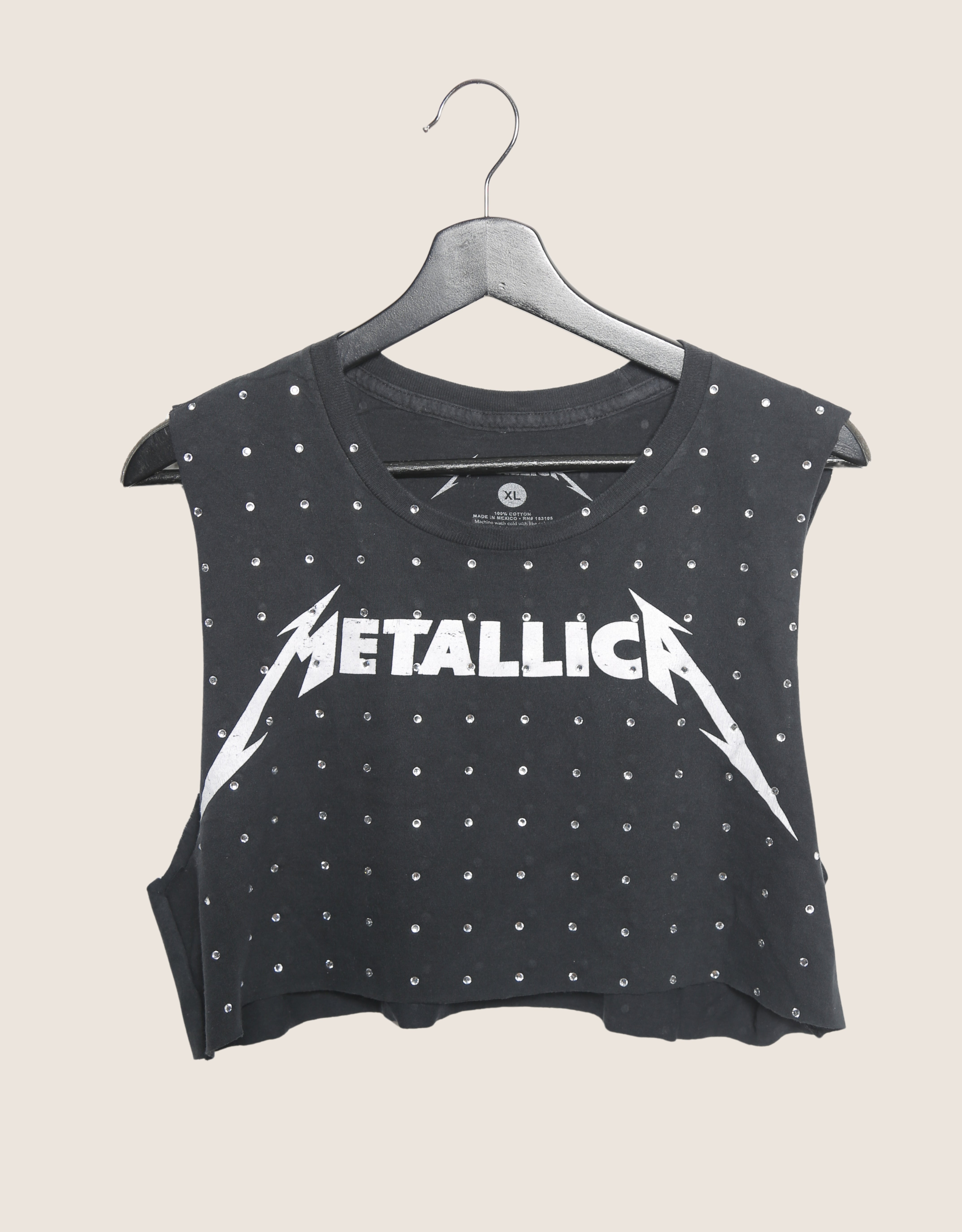 metallica rhinestone muscle tank (s/m)