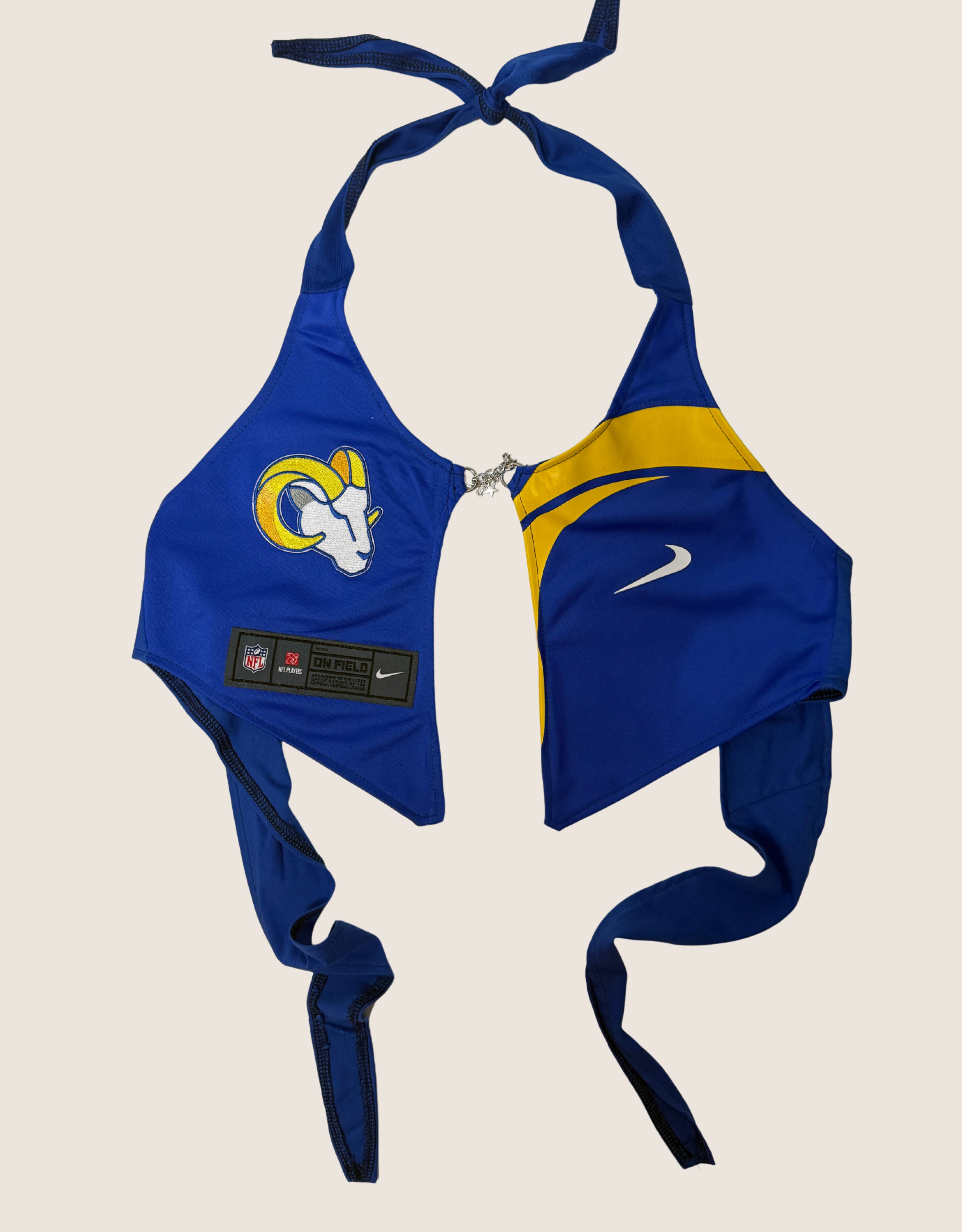 LA rams charm front halter top
