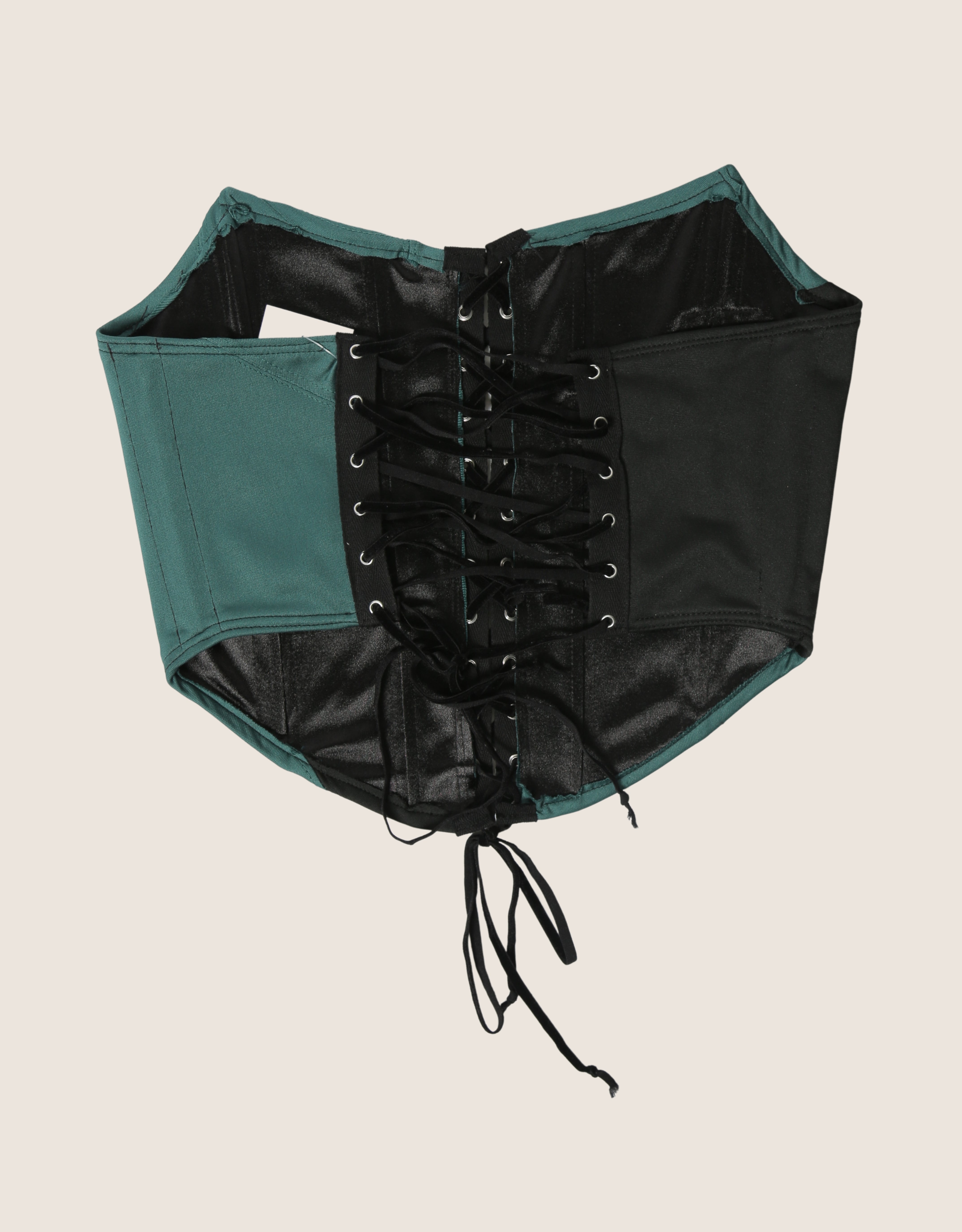 eagles strapless lace front corset