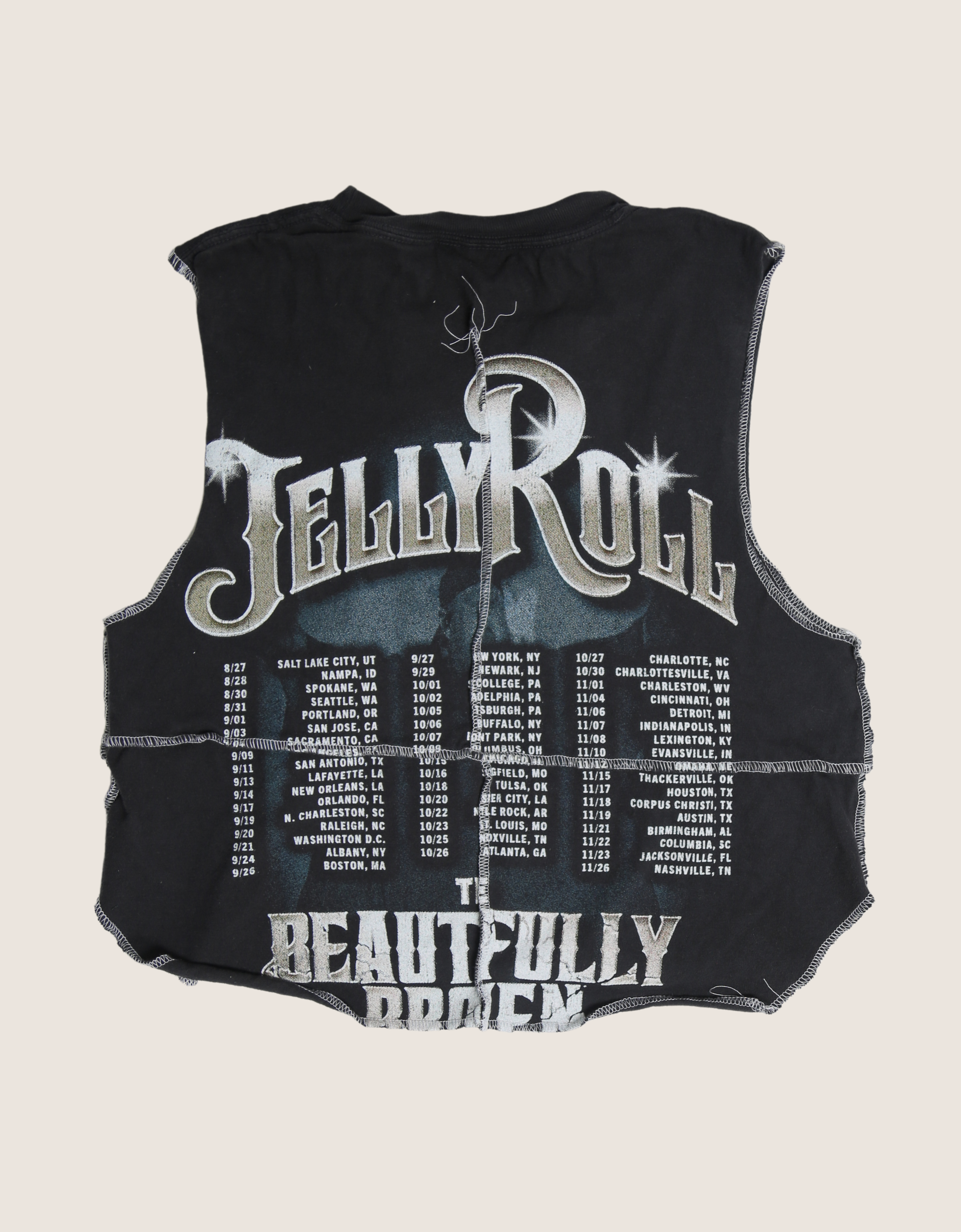 jelly roll overlocked muscle tank