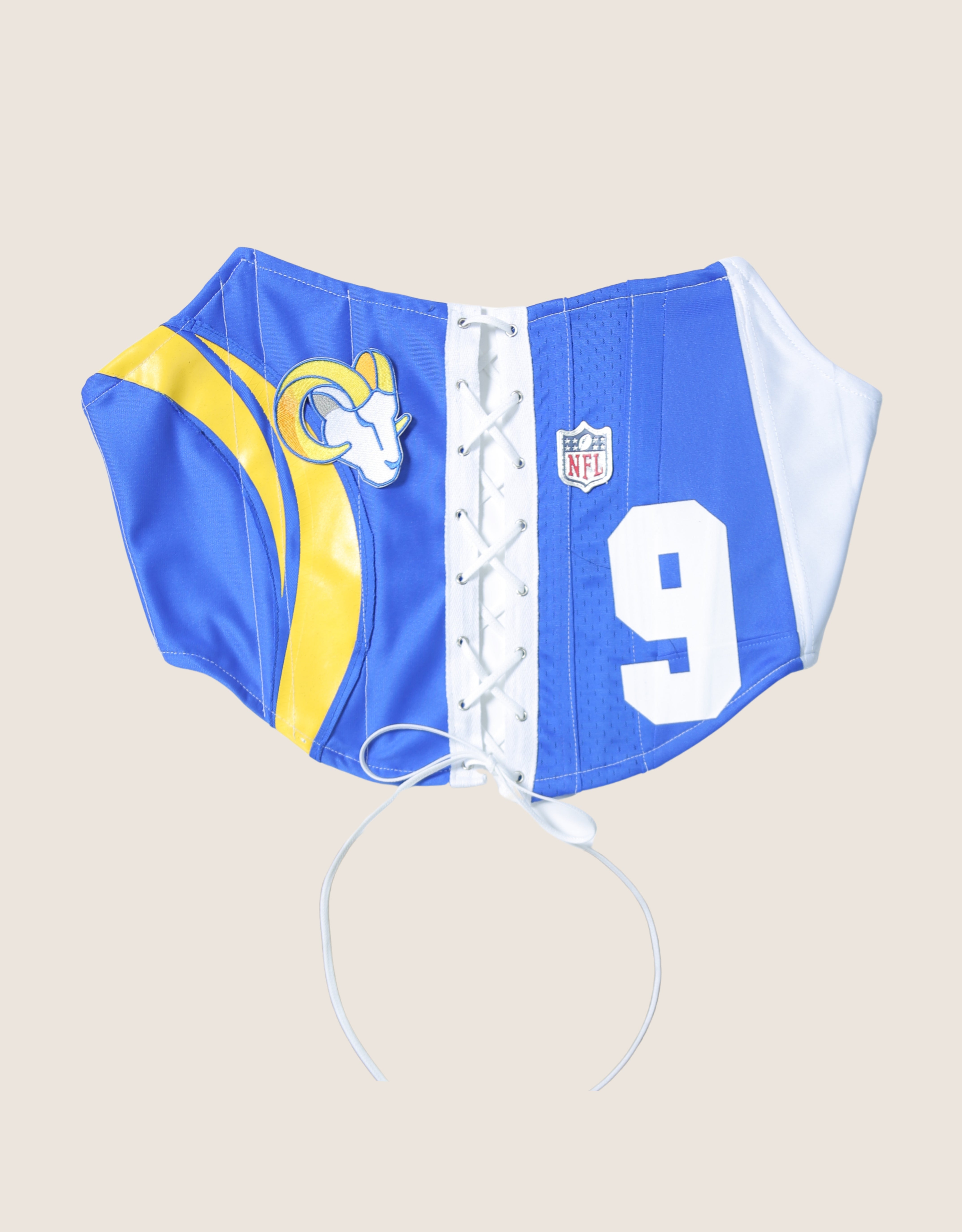 rams #9 strapless corset (medium/large)