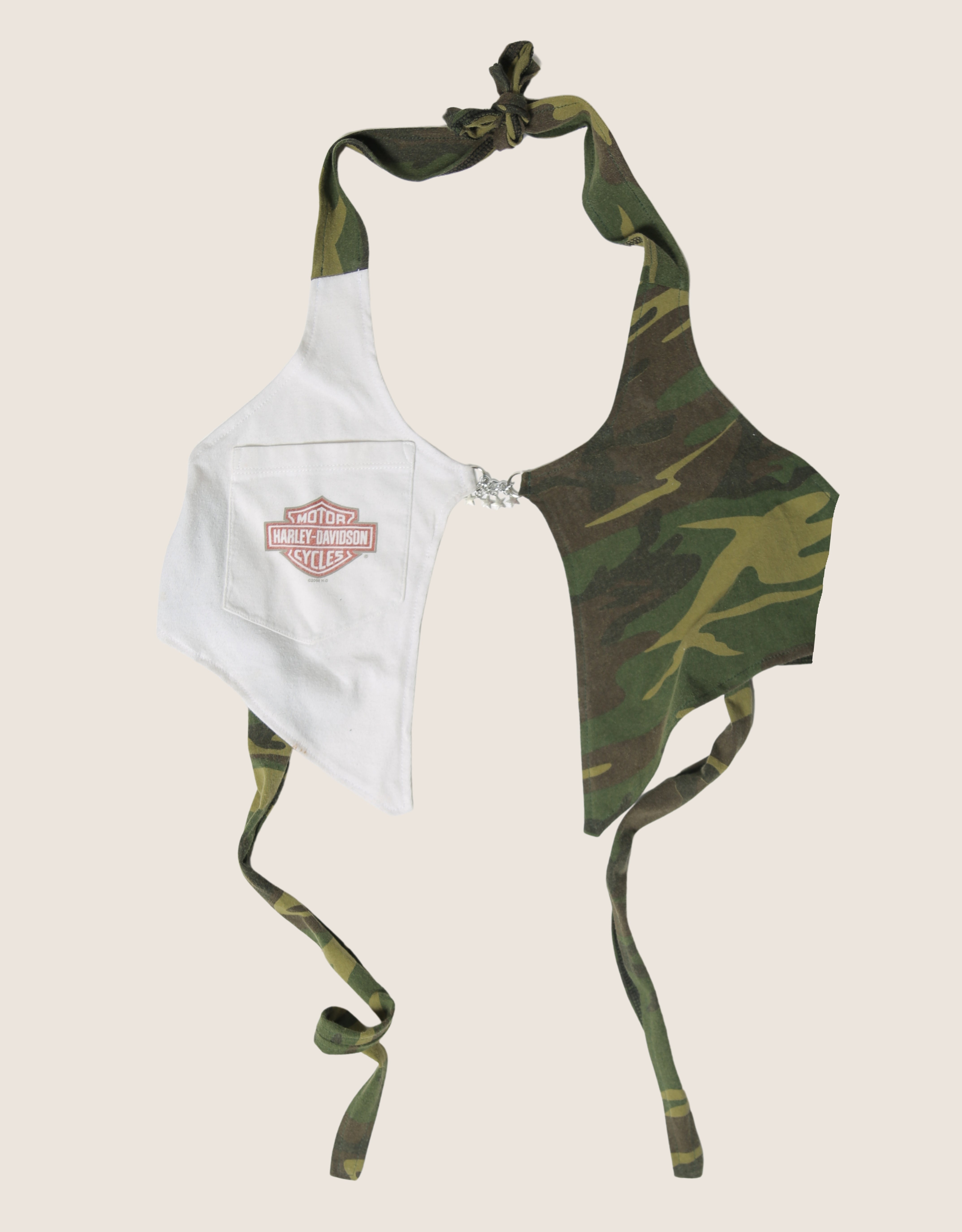 harley charm front halter top