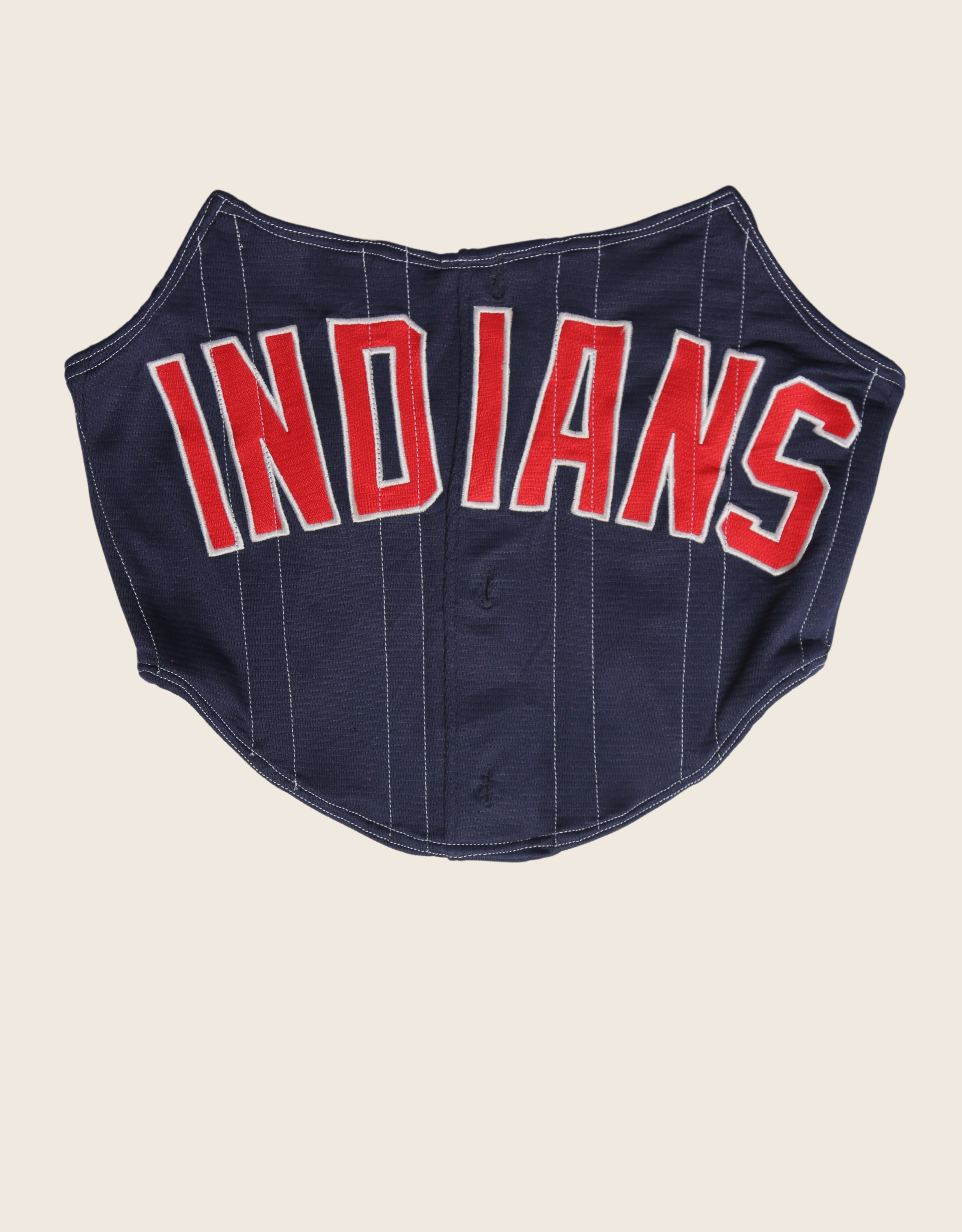 guardians/ indians baseball strapless corset with shrug