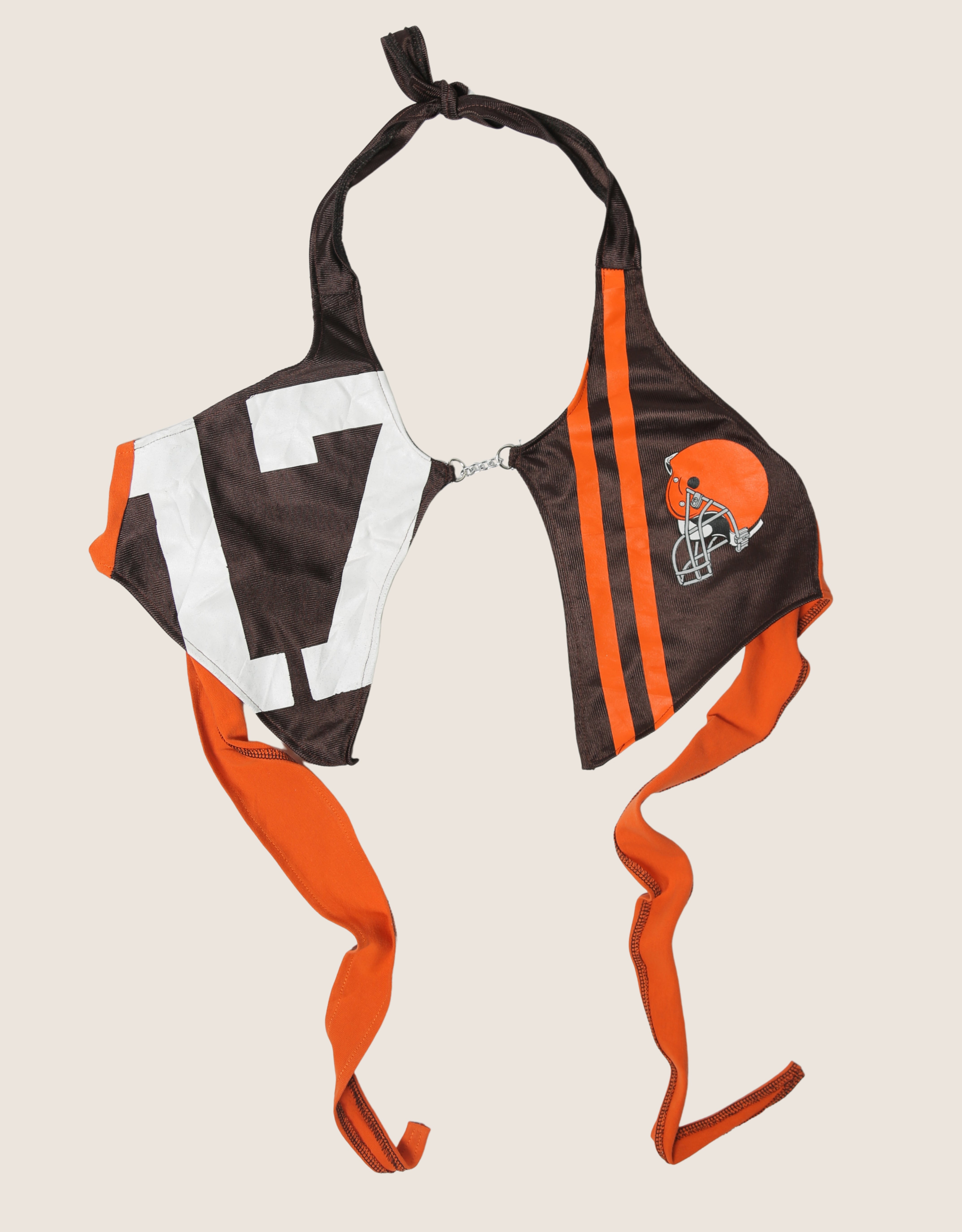 browns charm front halter top