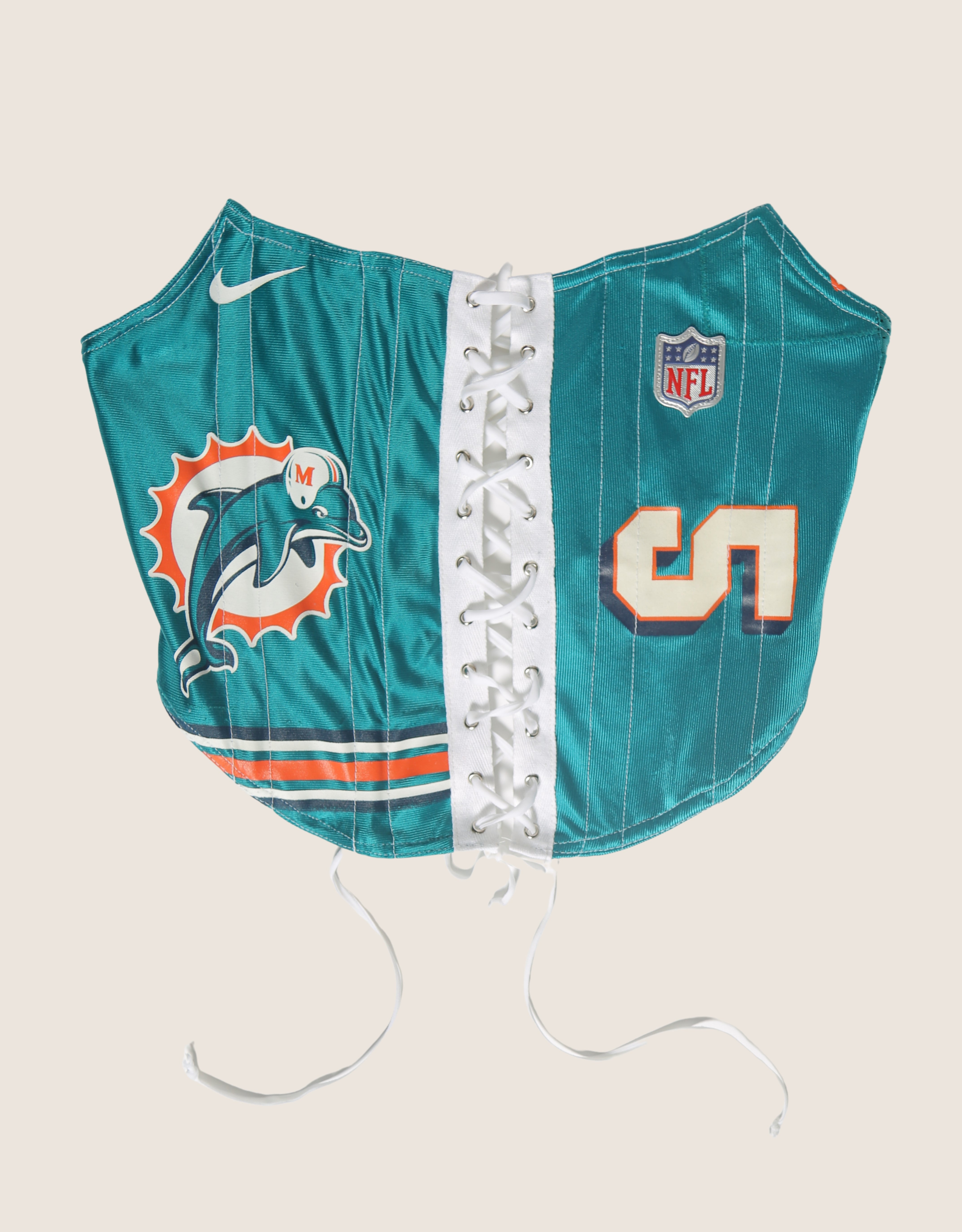 dolphins strapless lace front corset (small/ medium)