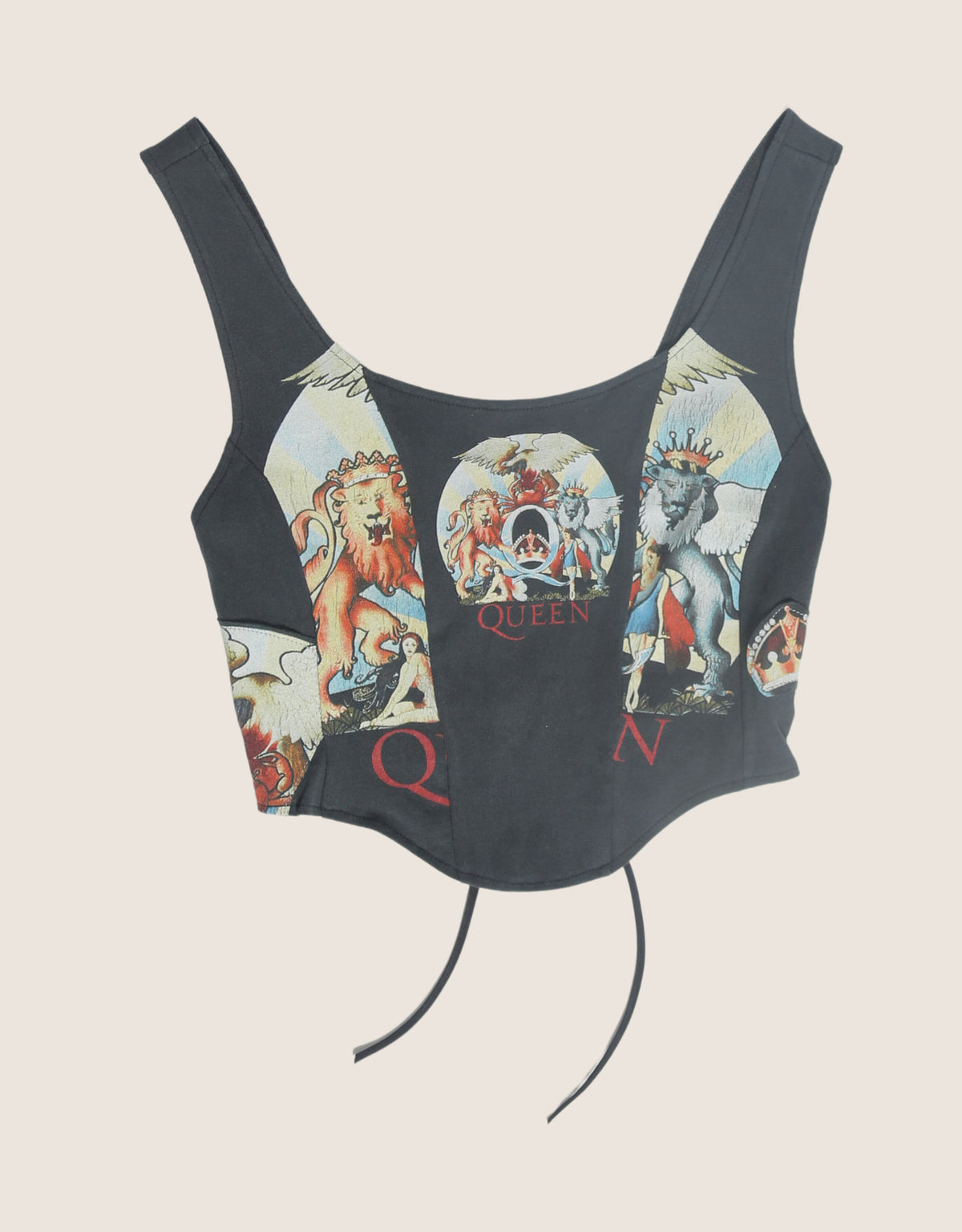queen mid length contrast lace back tank (S/M)