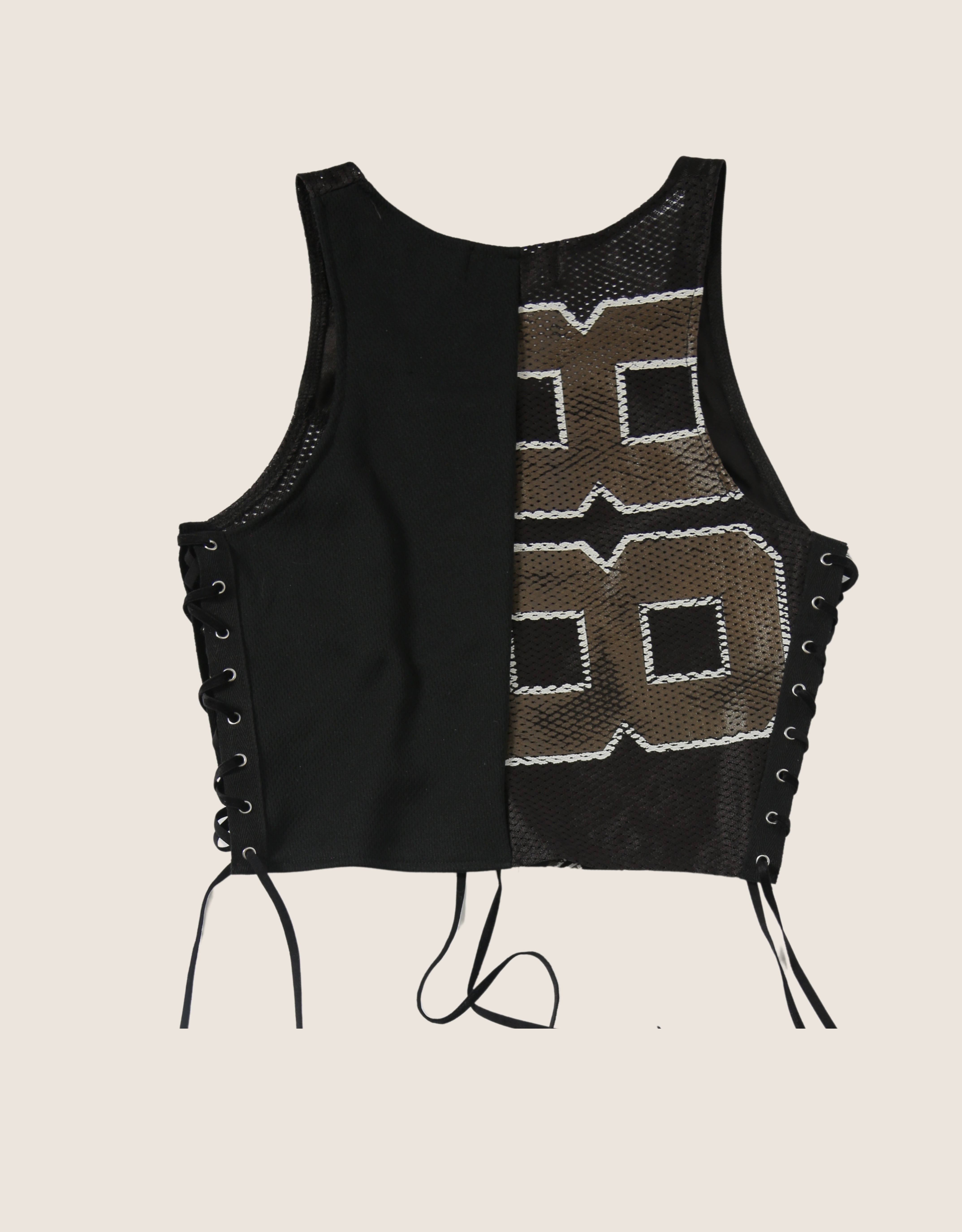 saints all laced up reworked tank (small/ medium)