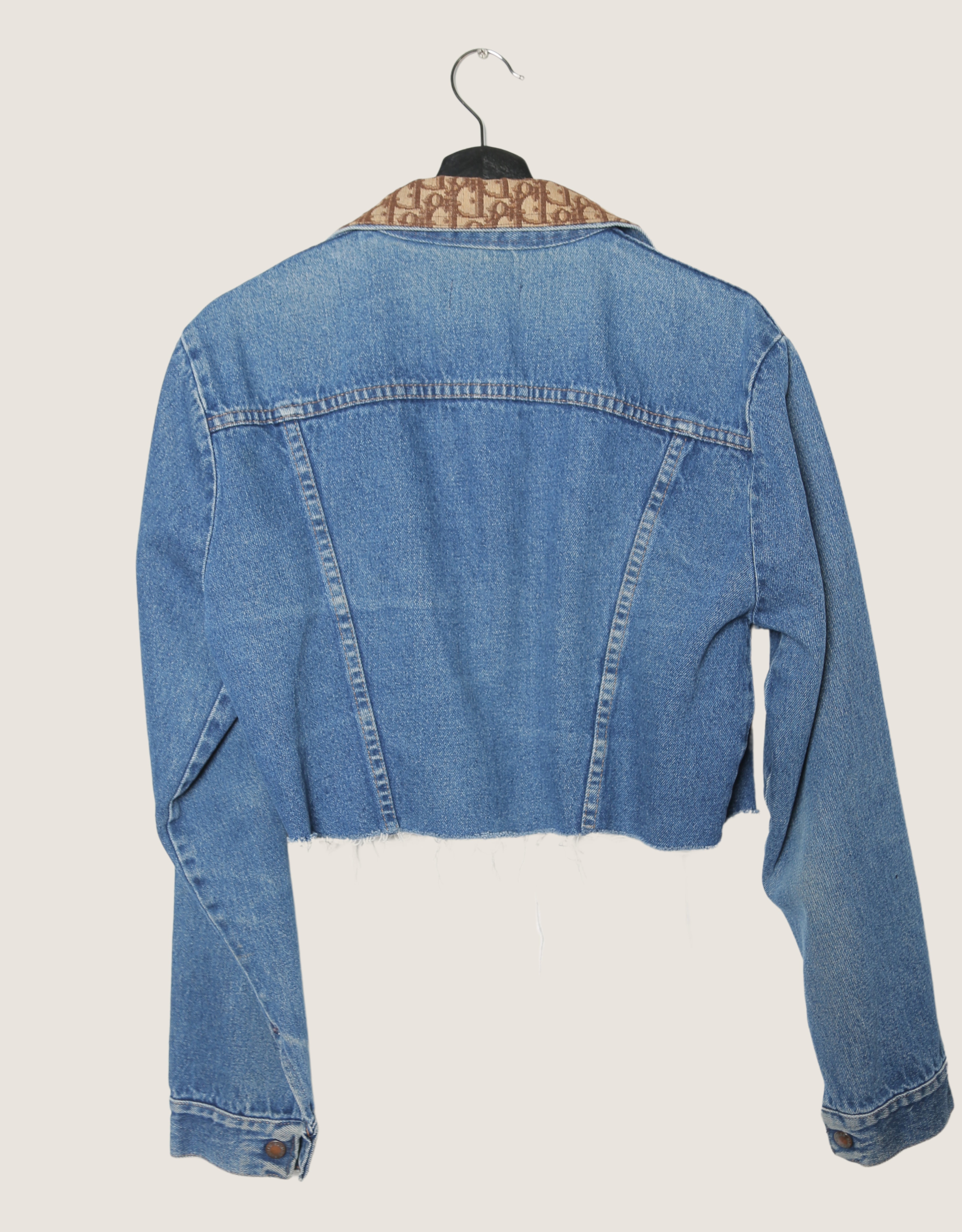 dior reworked cropped denim jacket