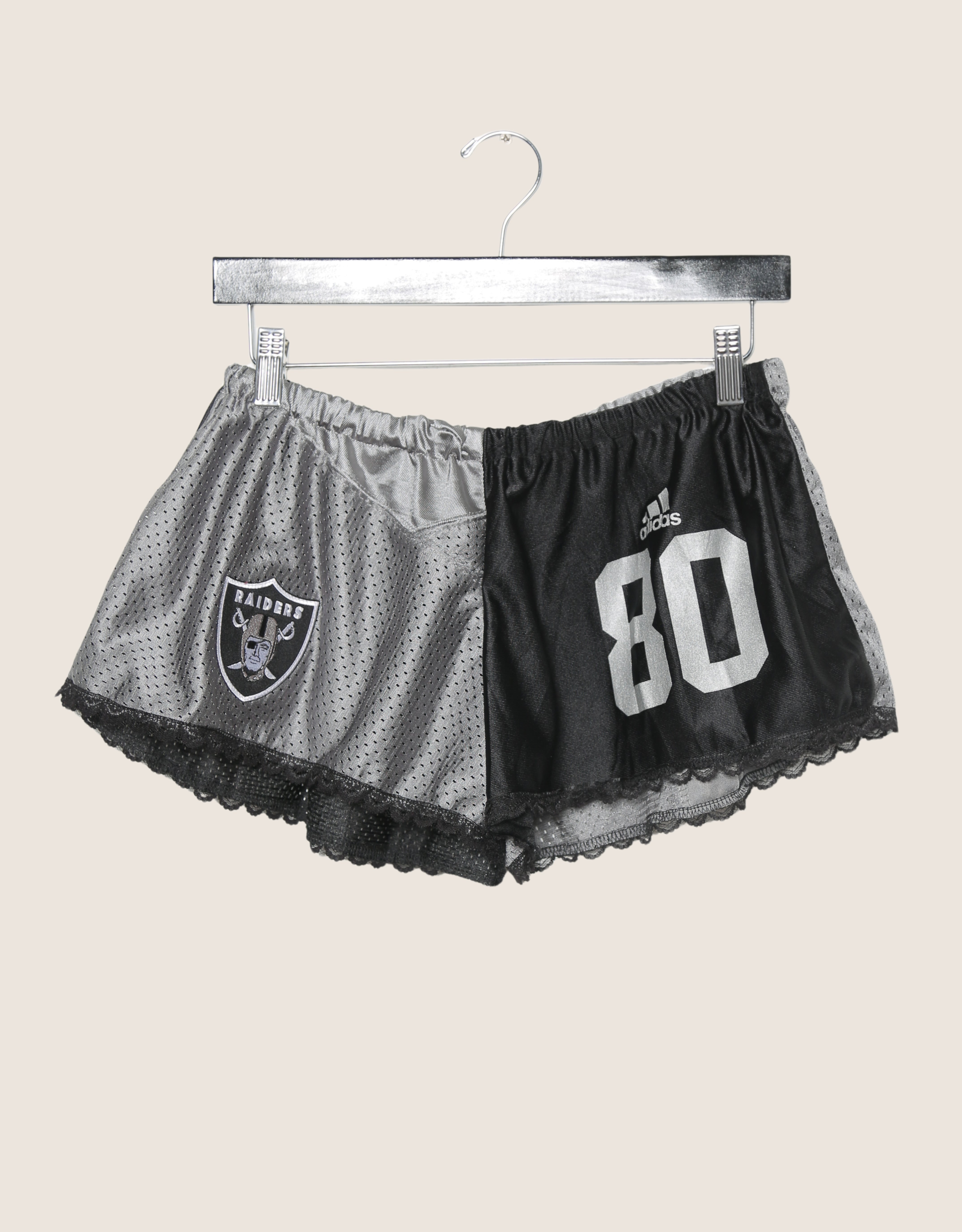 raiders reworked mini shorts