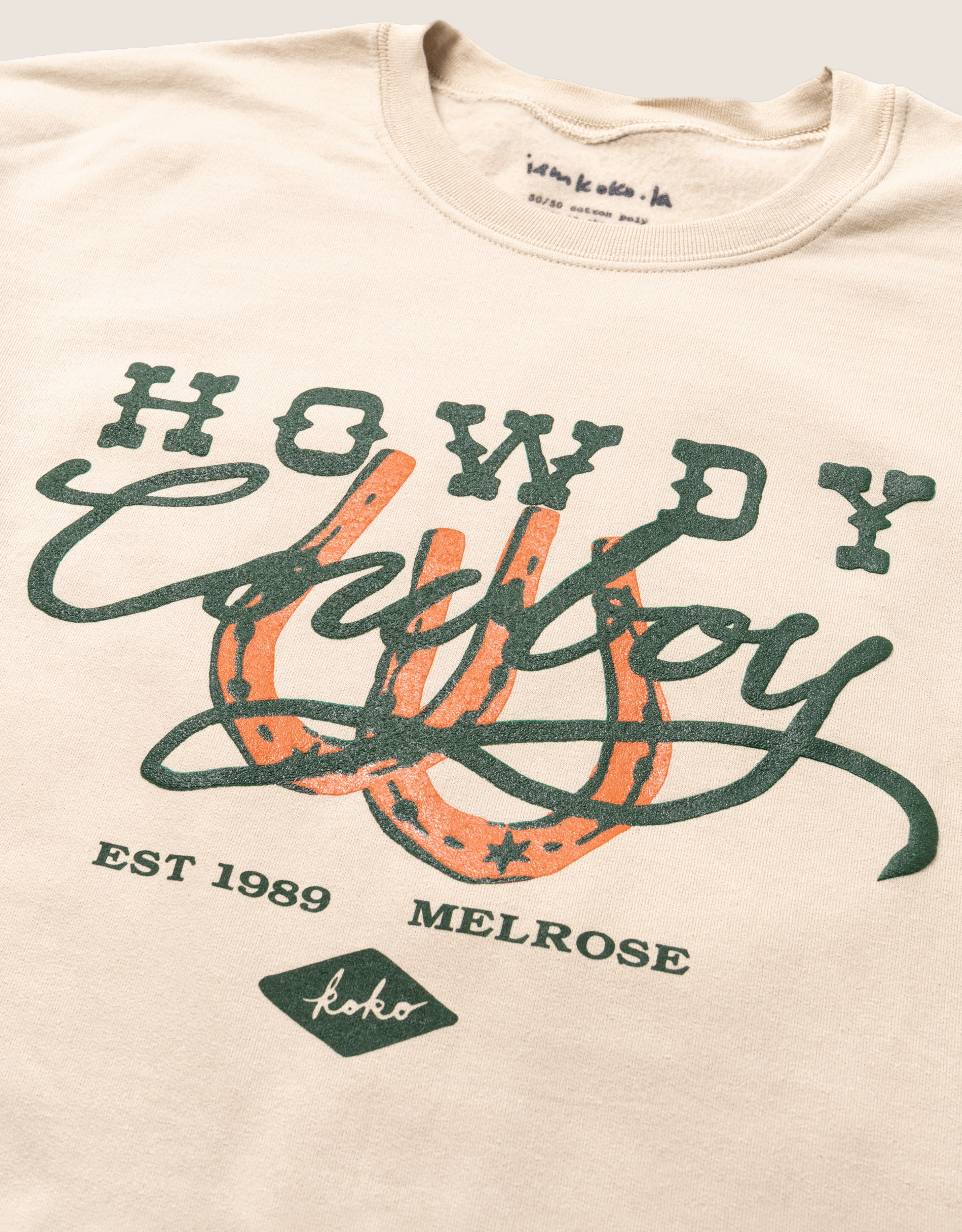 howdy cowboy iamkoko.la original crewneck sweatshirt