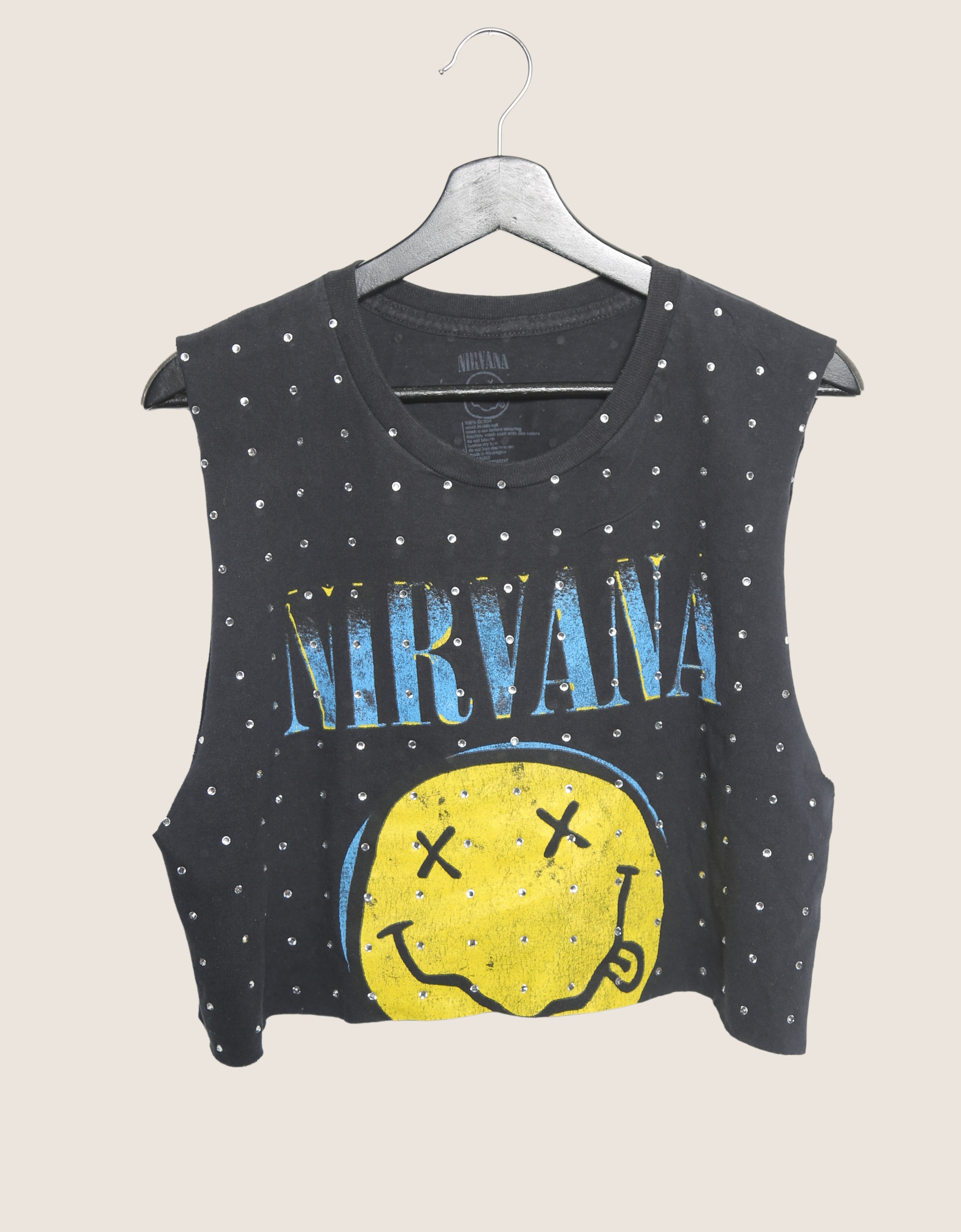 nirvana rhinestone muscle tank (med)