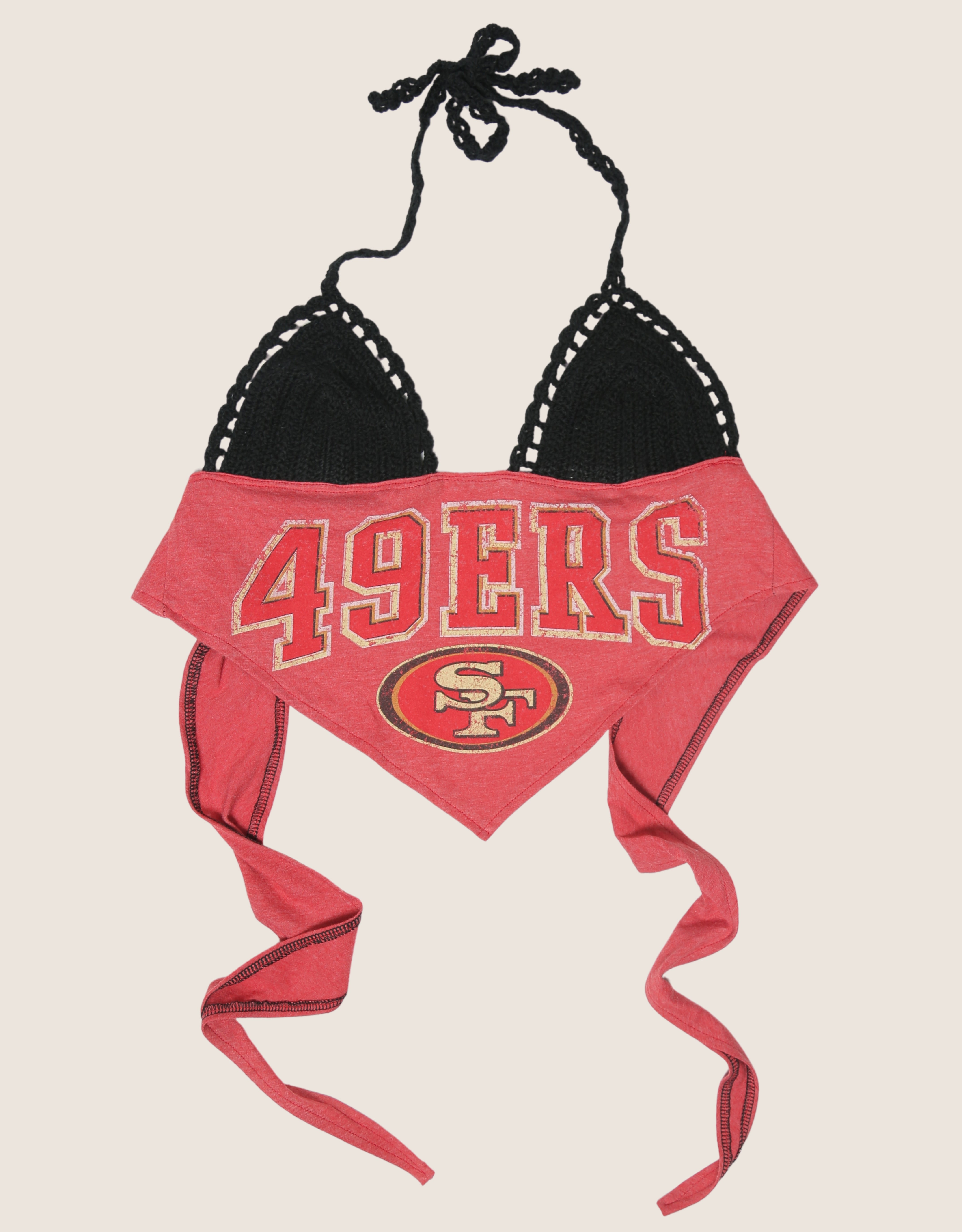49ers crochet halter top