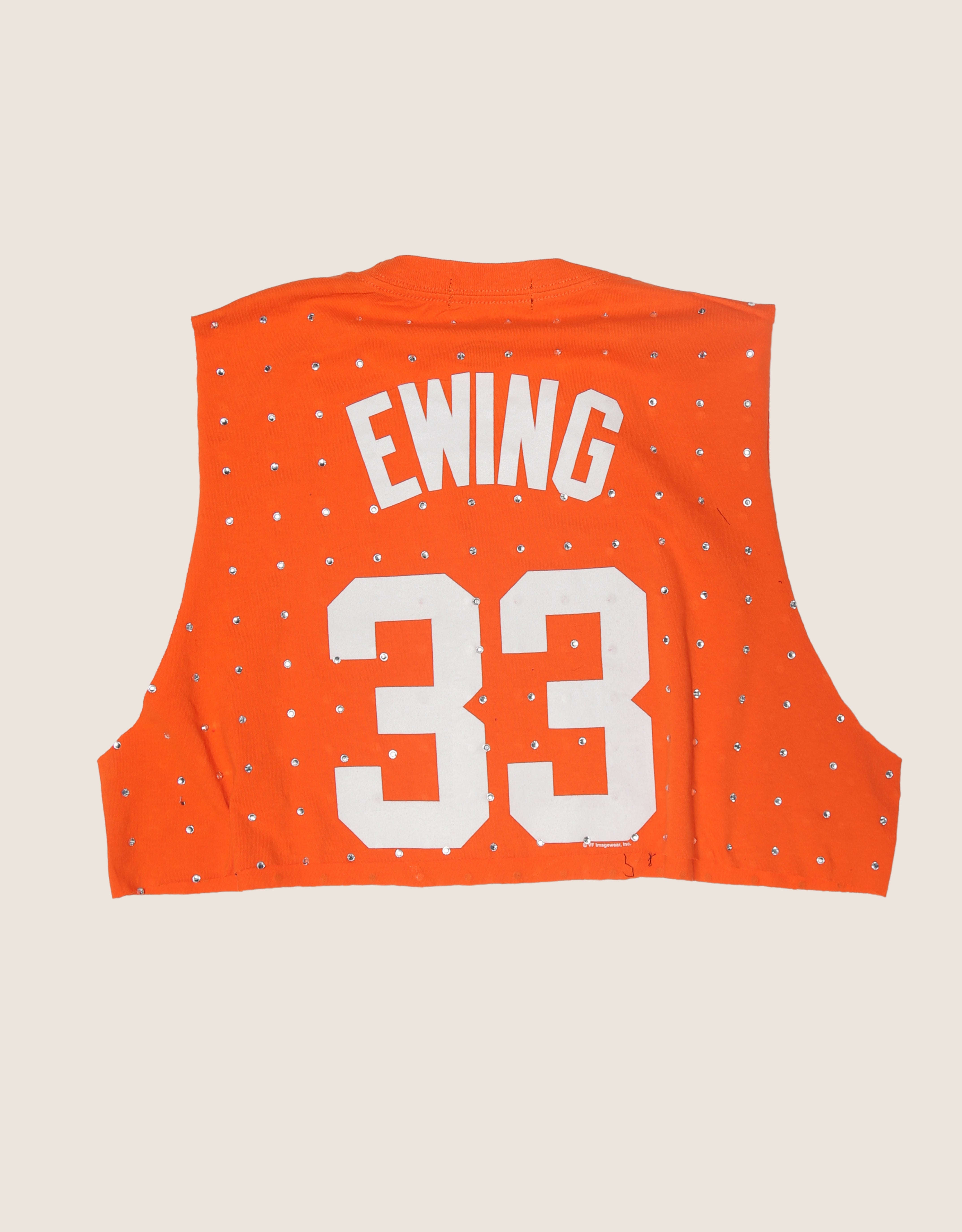 knicks rhinestone cropped tshirt (m)