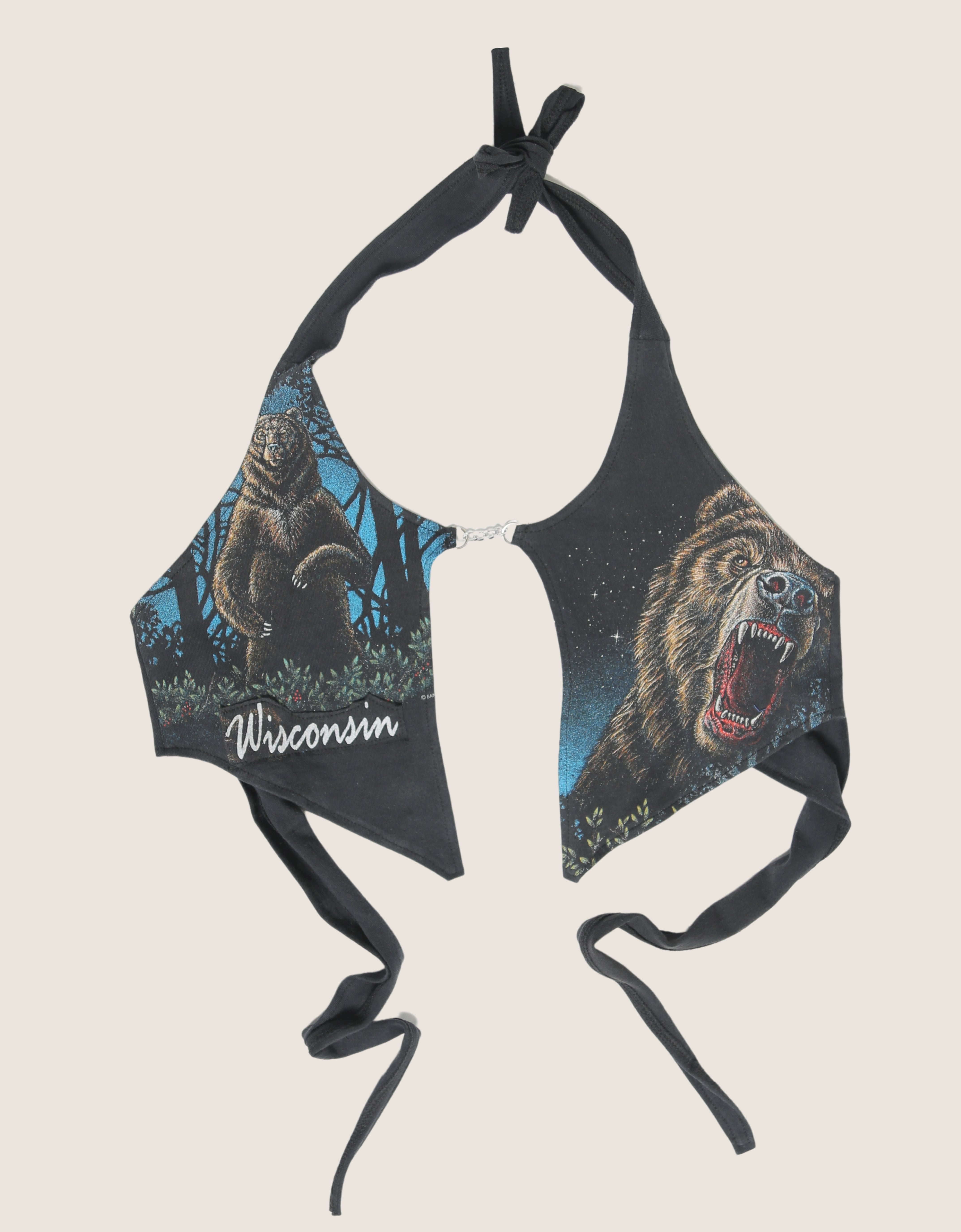 wisconsin bear t shirt charm halter