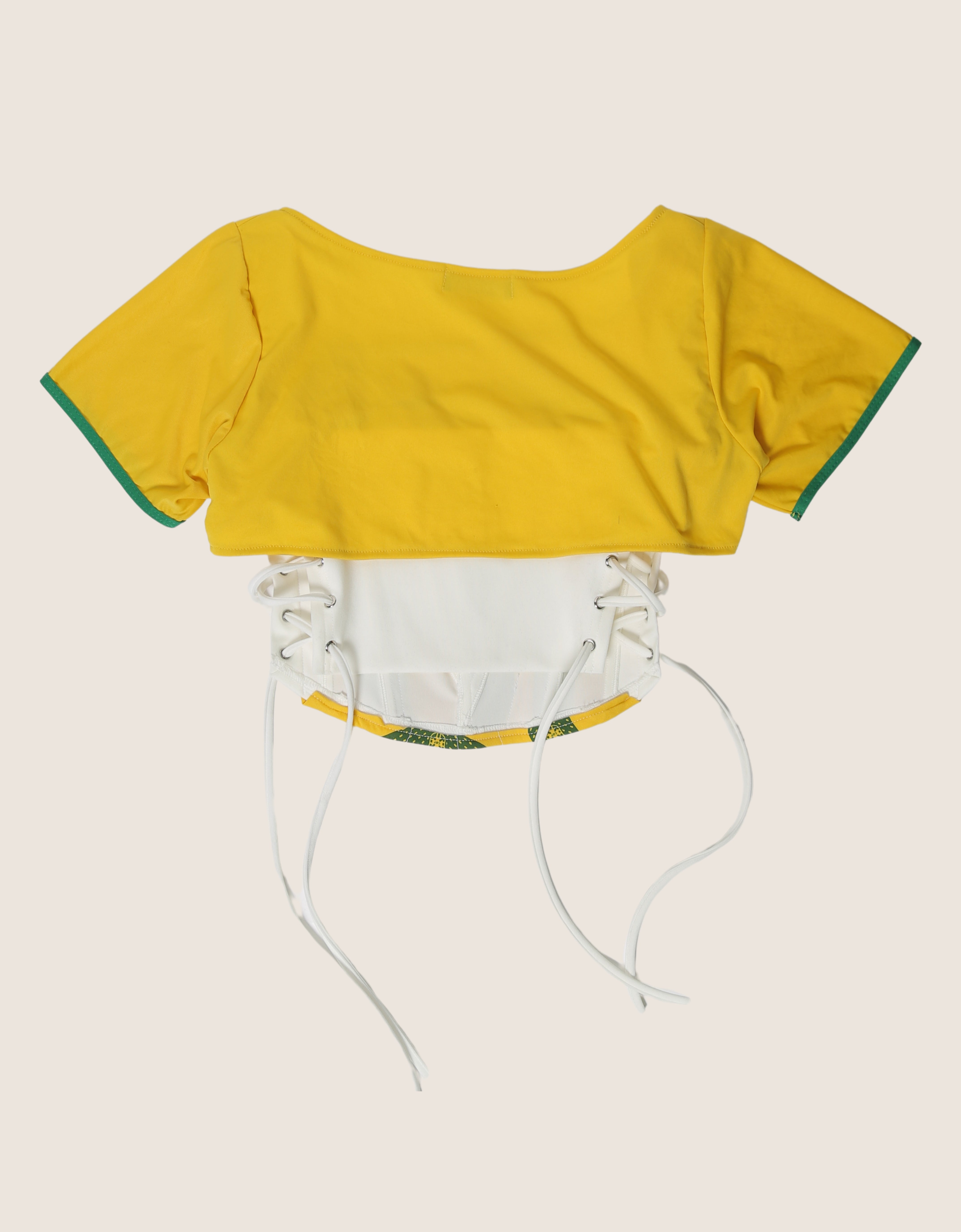 Brazil reworked cropped corset with matching shrug (M)