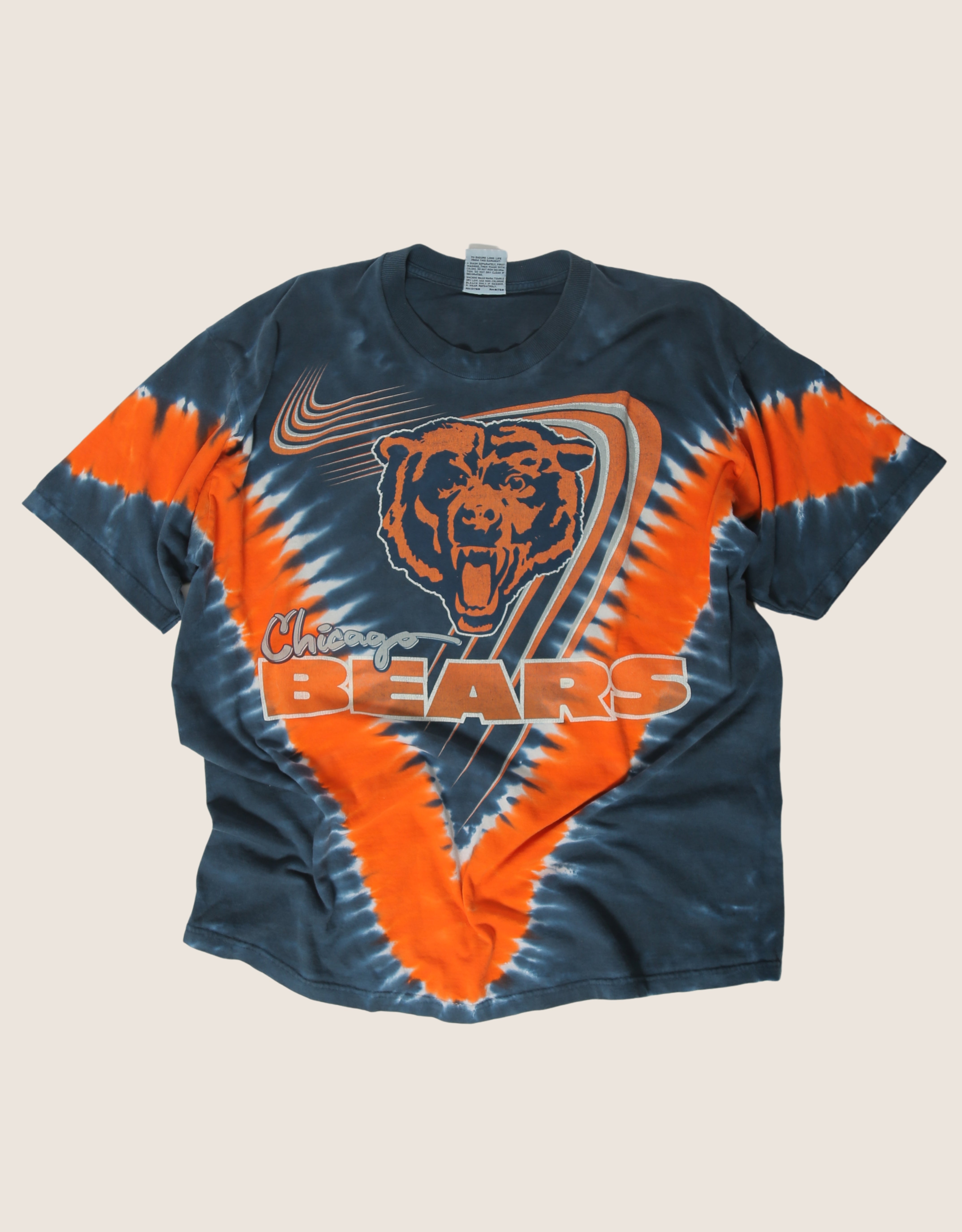 vintage chicago bears tie dye t shirt (L/XL)