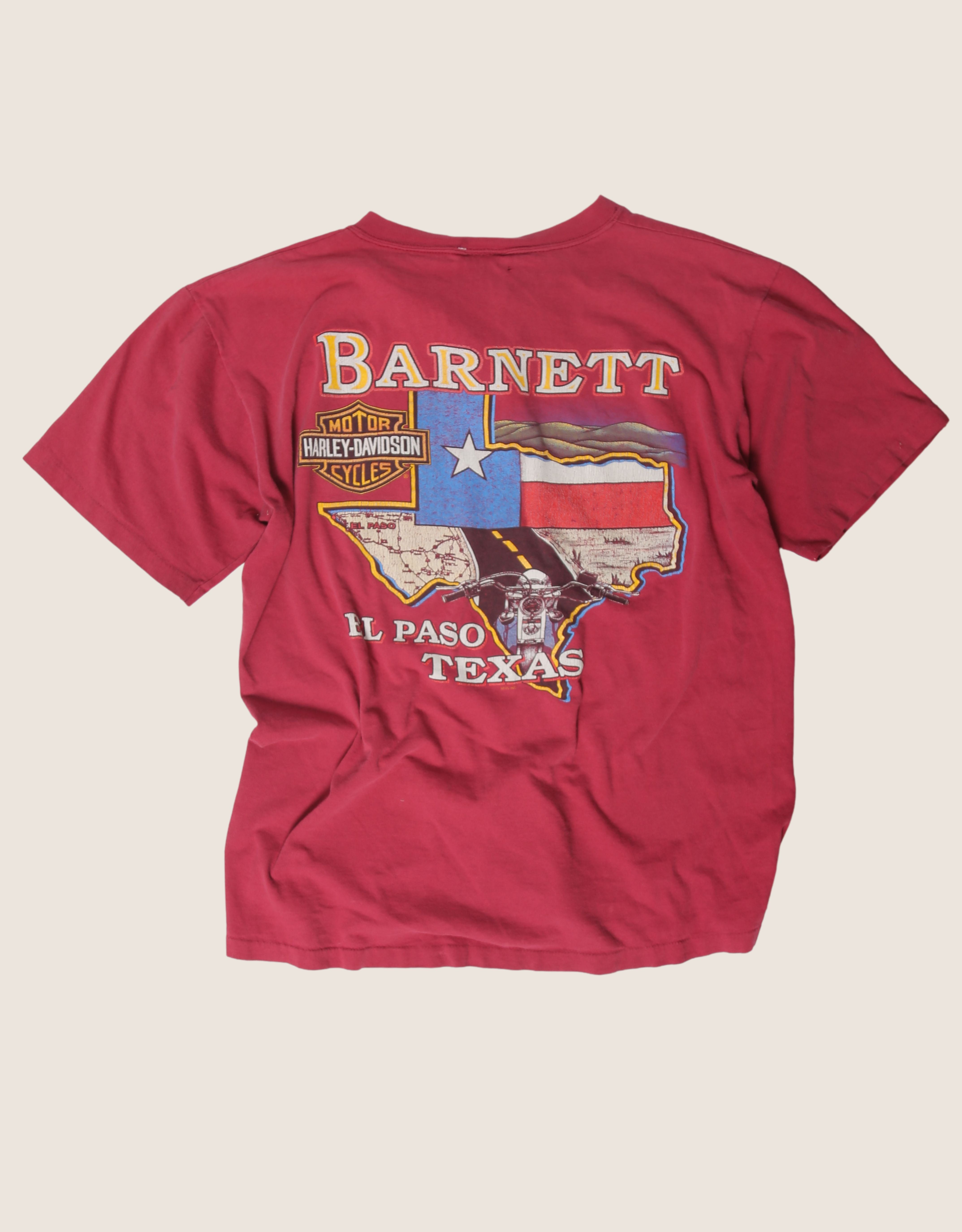 vintage harley texas henley t shirt (m/l)