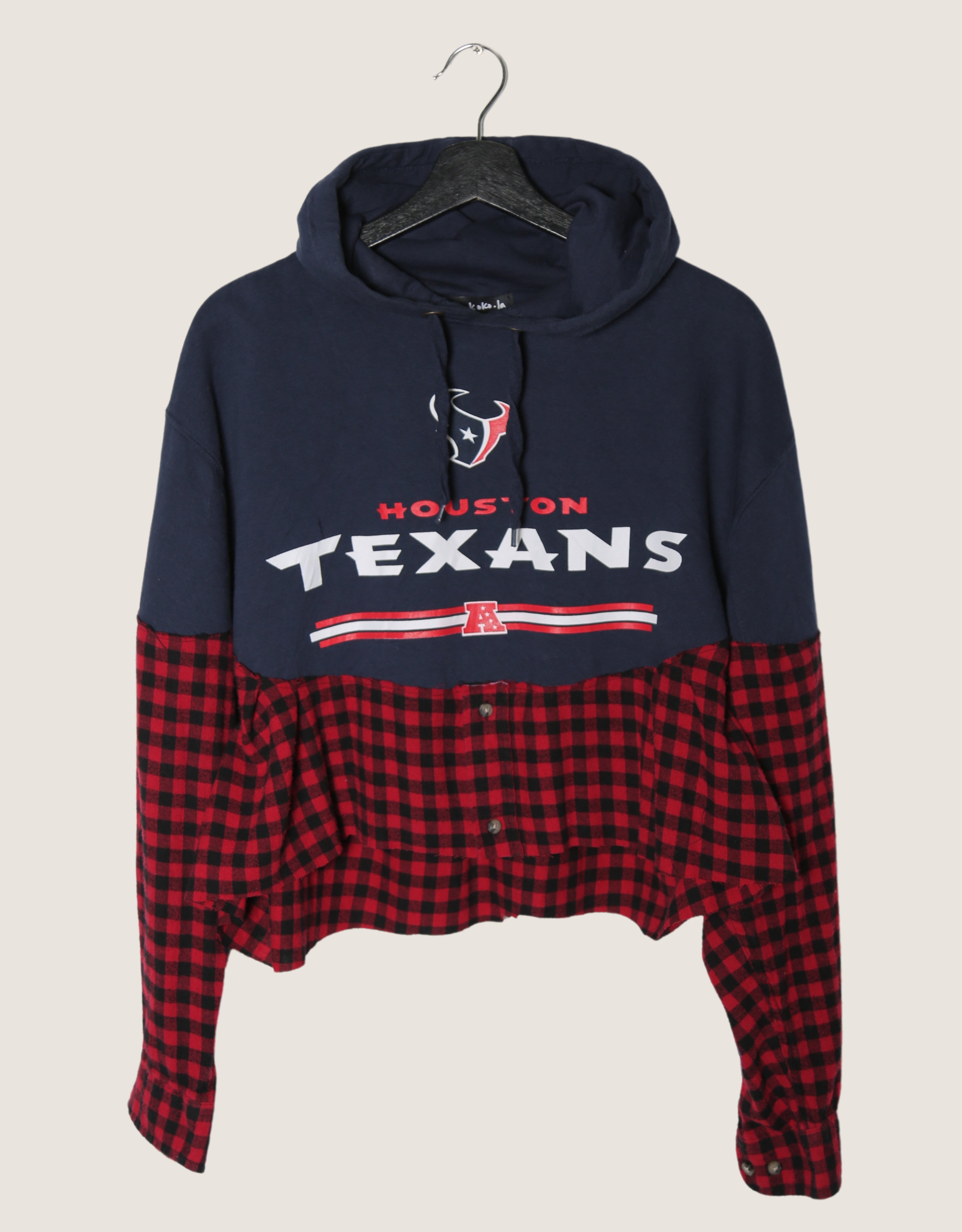 Texans Reworked Split Cropped Hoodie