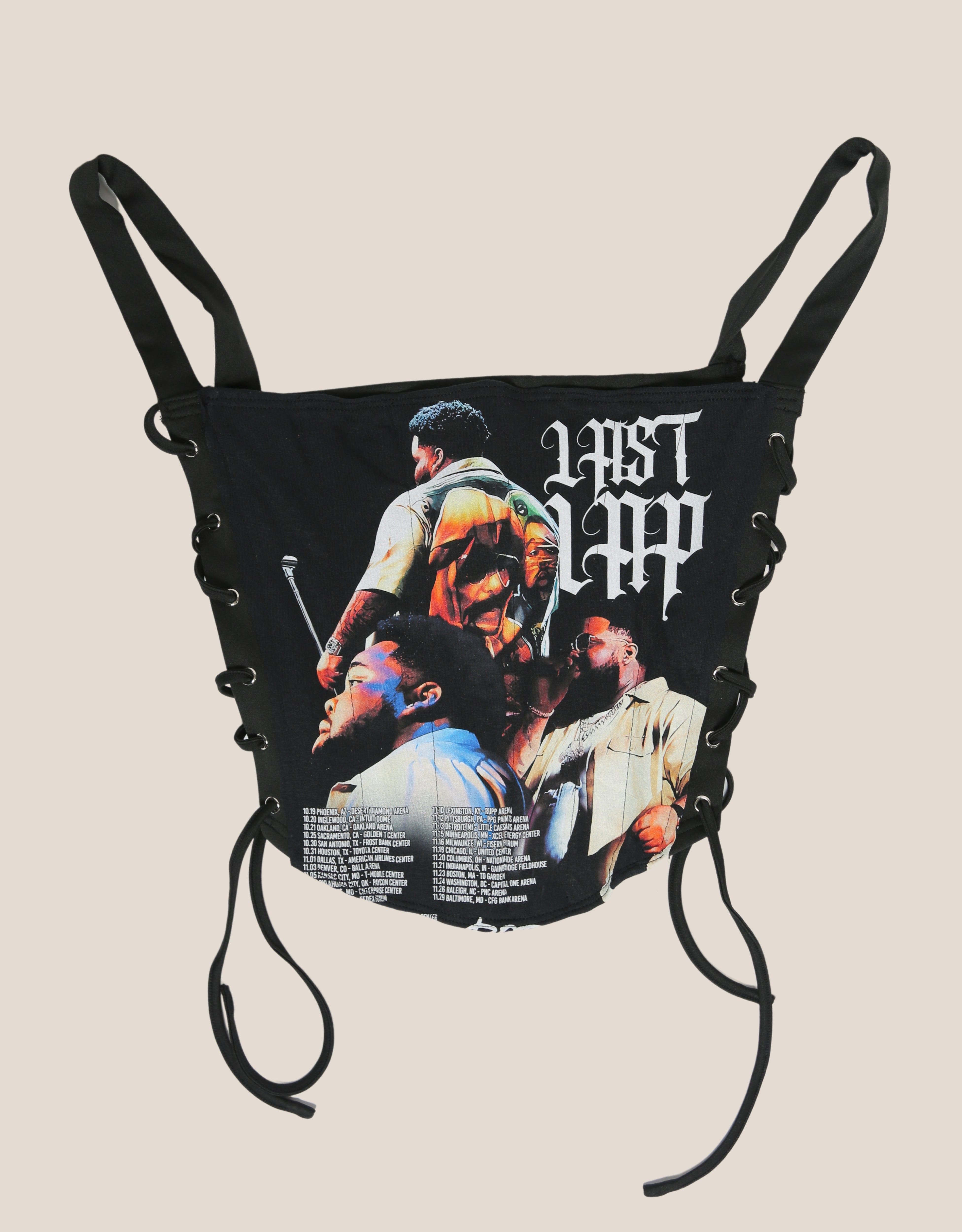 custom Rod Wave "Last Lap" long side lace up corset