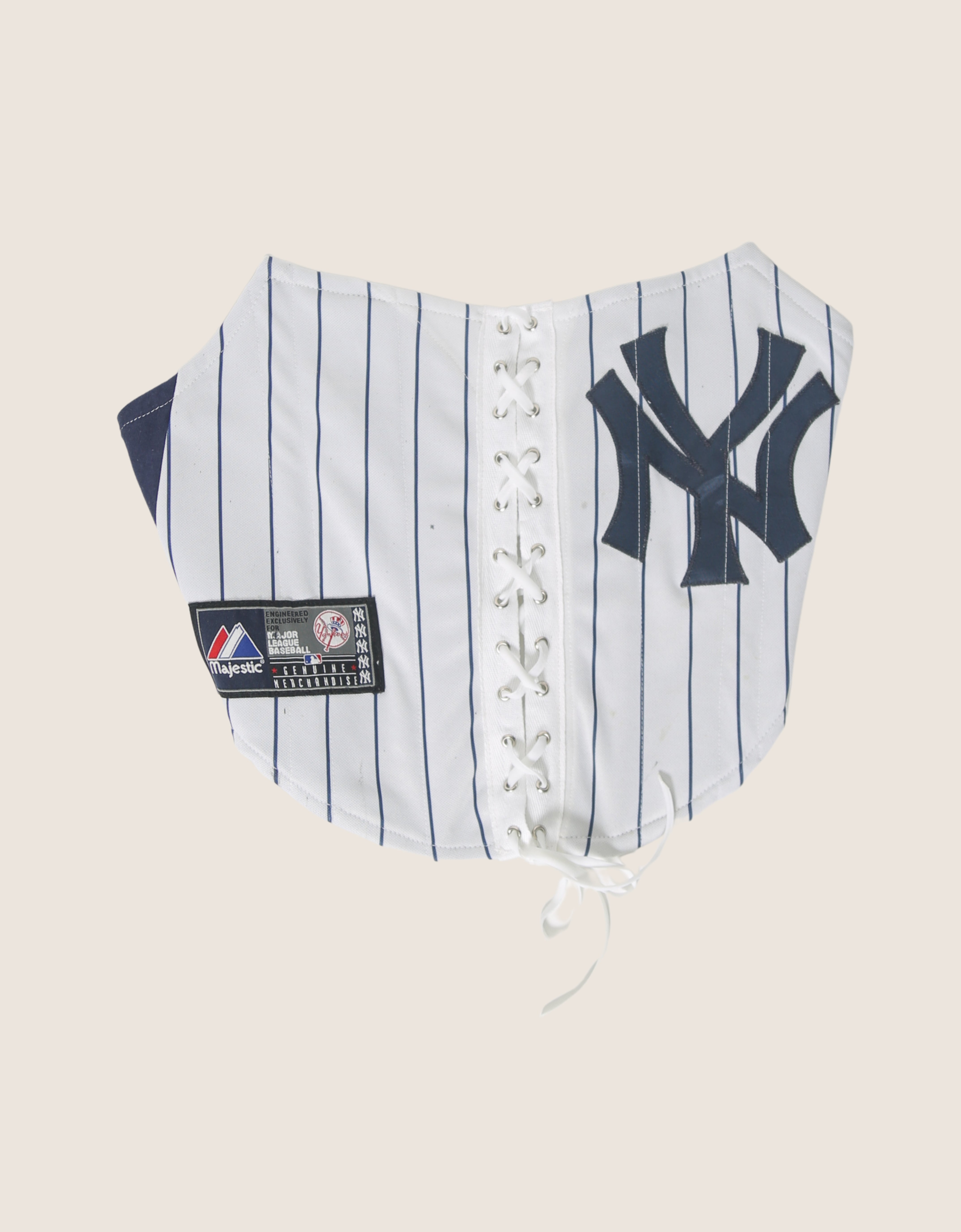 yankees baseball lace front strapless corset (m/l)