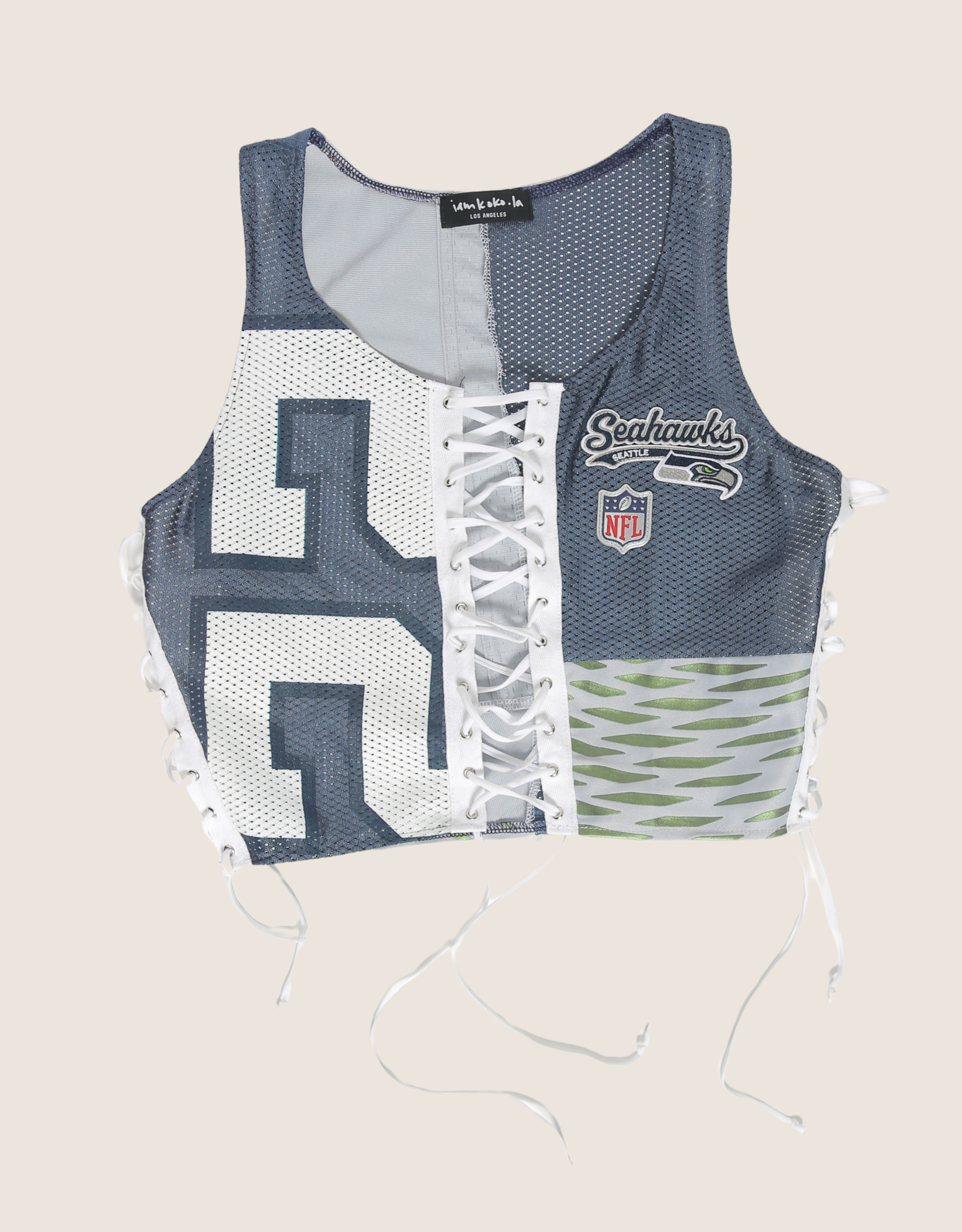seahawks all laced up reworked tank (medium/large)