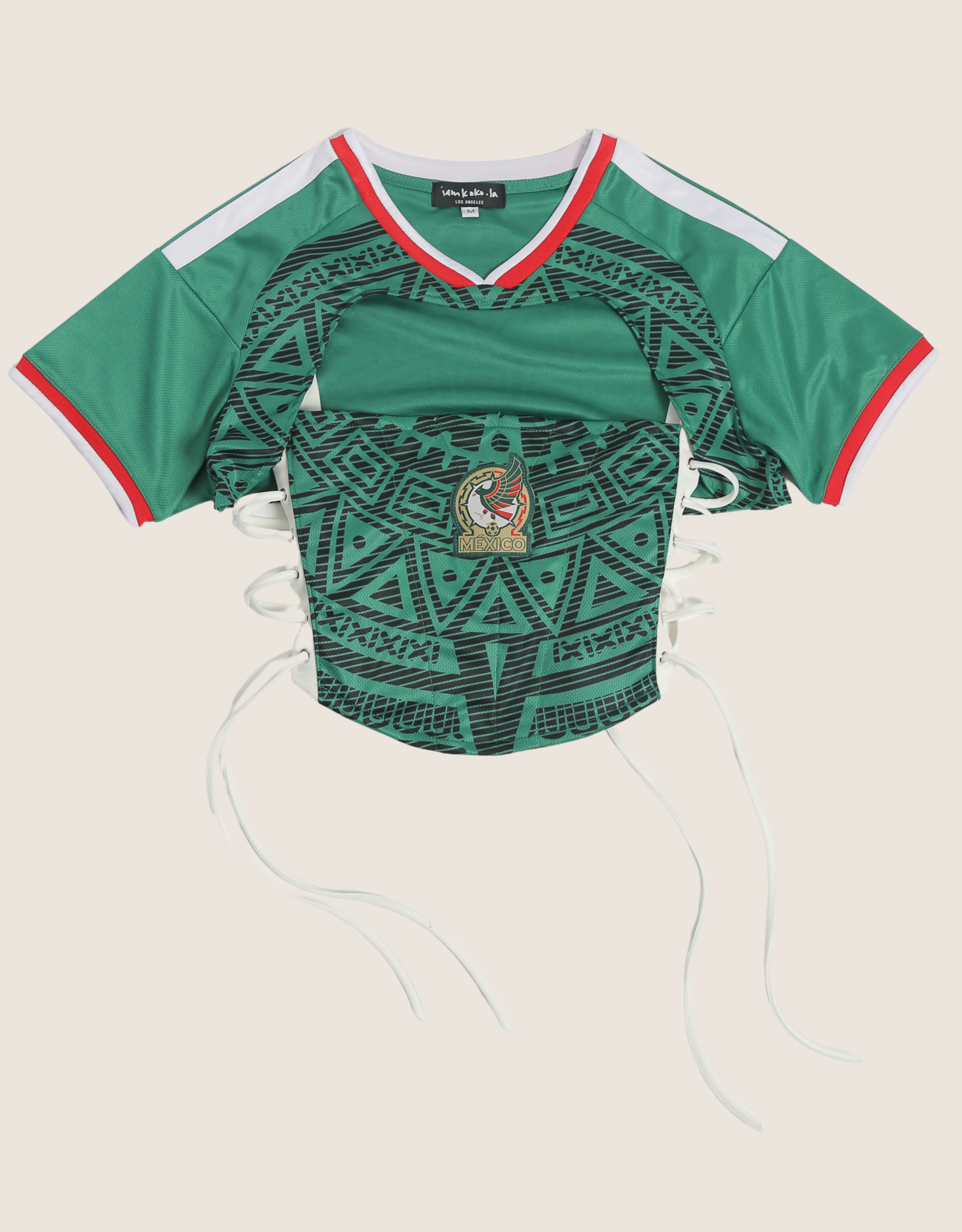 Mexico reworked cropped corset with matching shrug