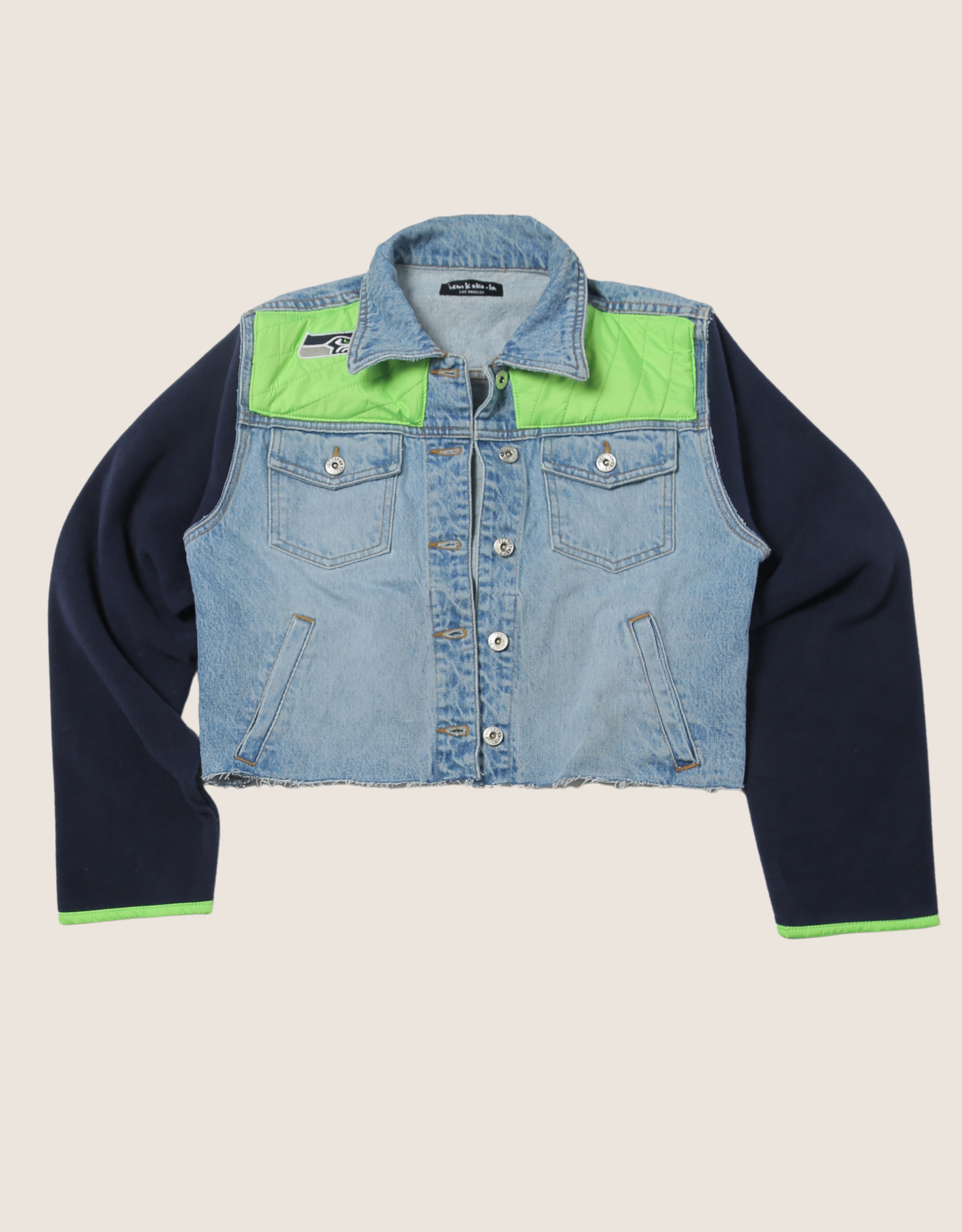seahawks reworked denim jacket