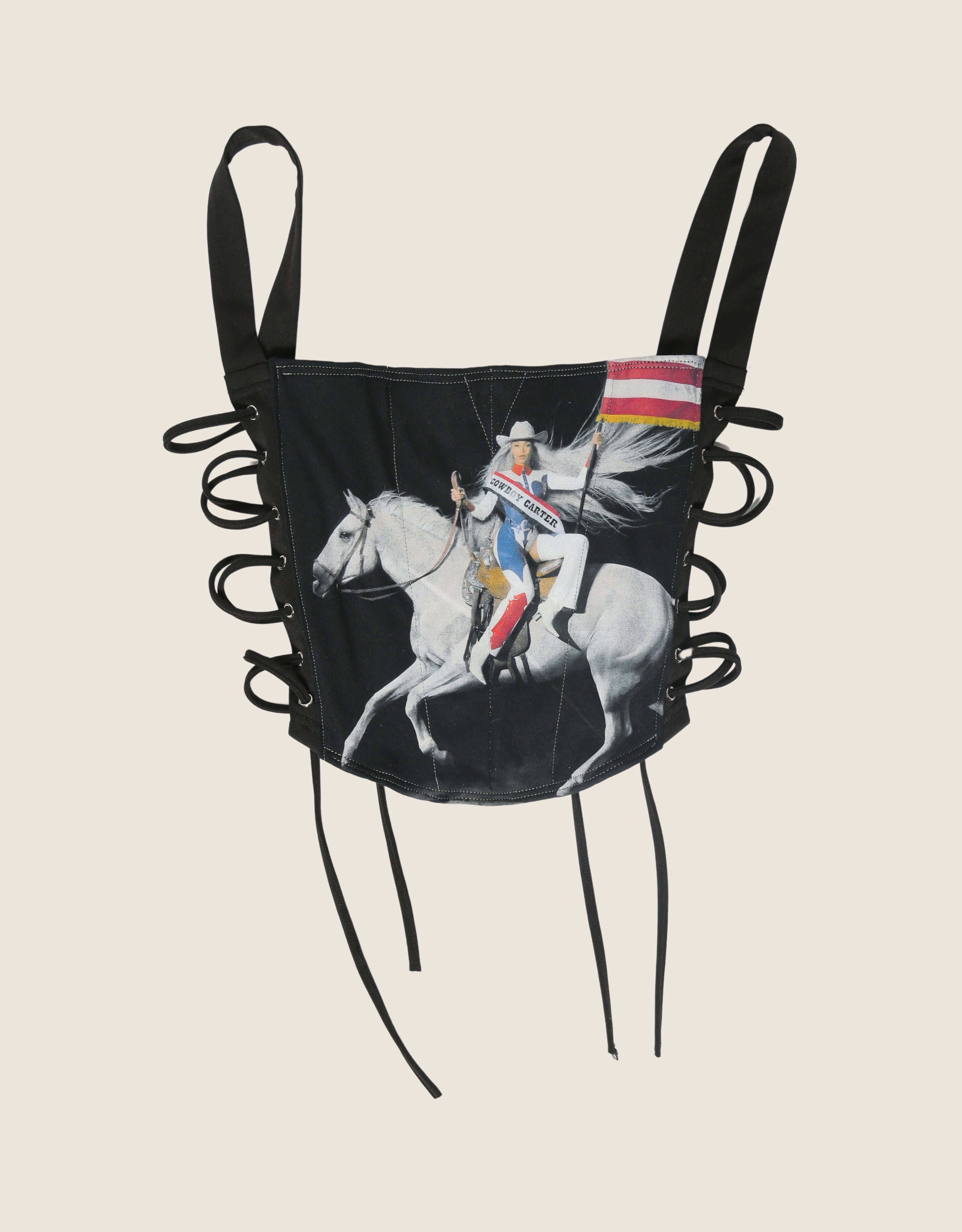 beyoncé reworked side lace full length corset