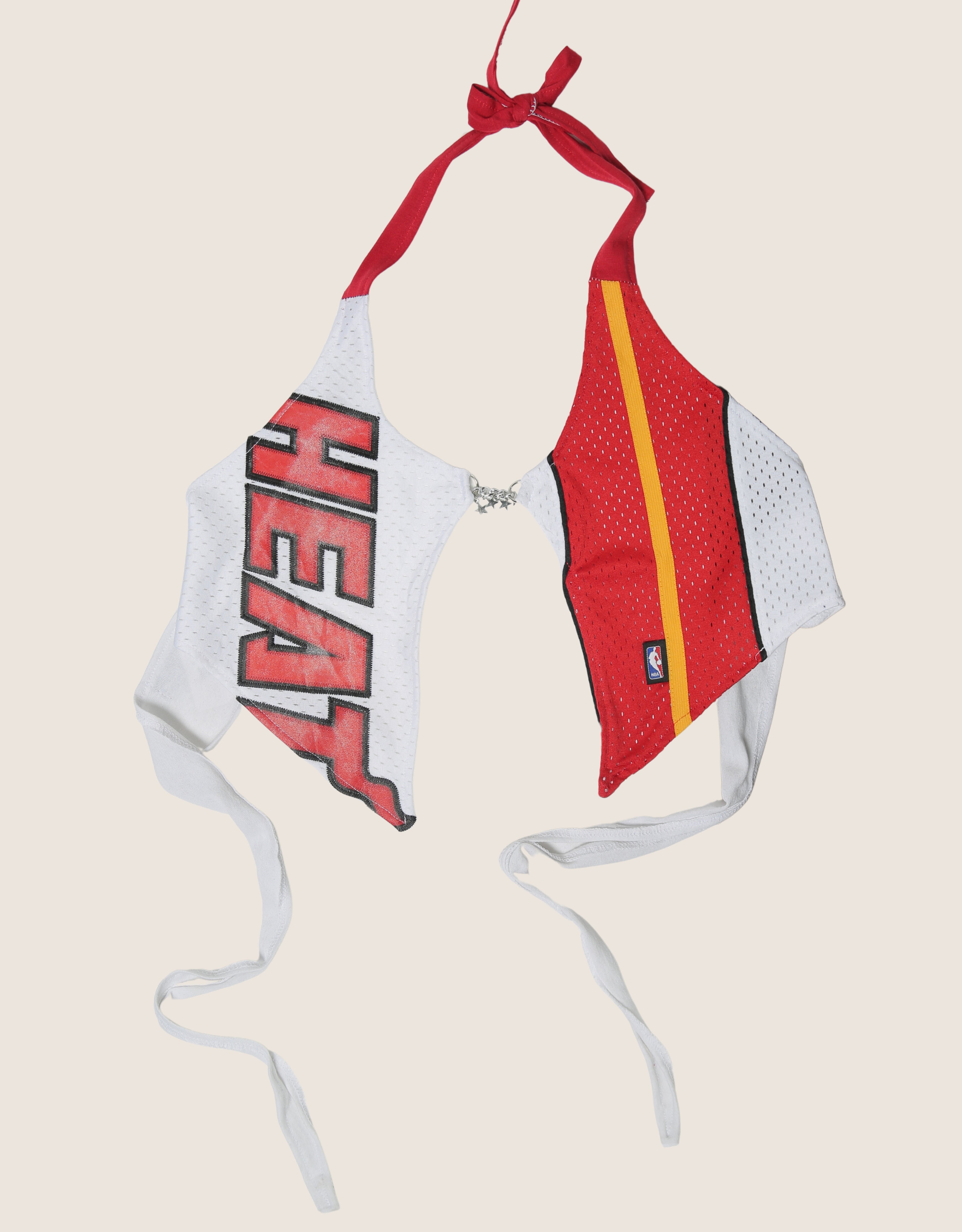 miami heat charm front halter top