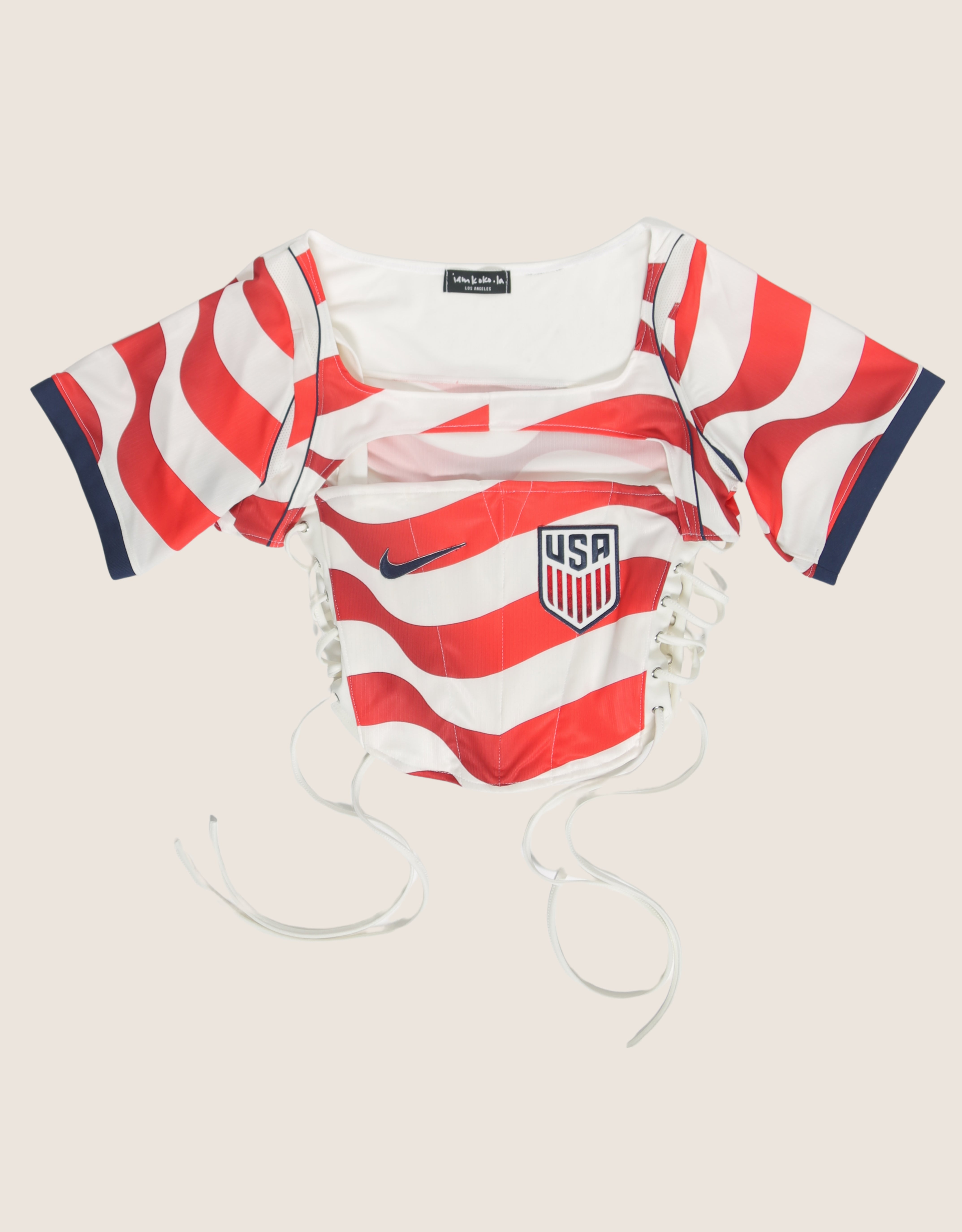 USA reworked cropped corset with matching shrug