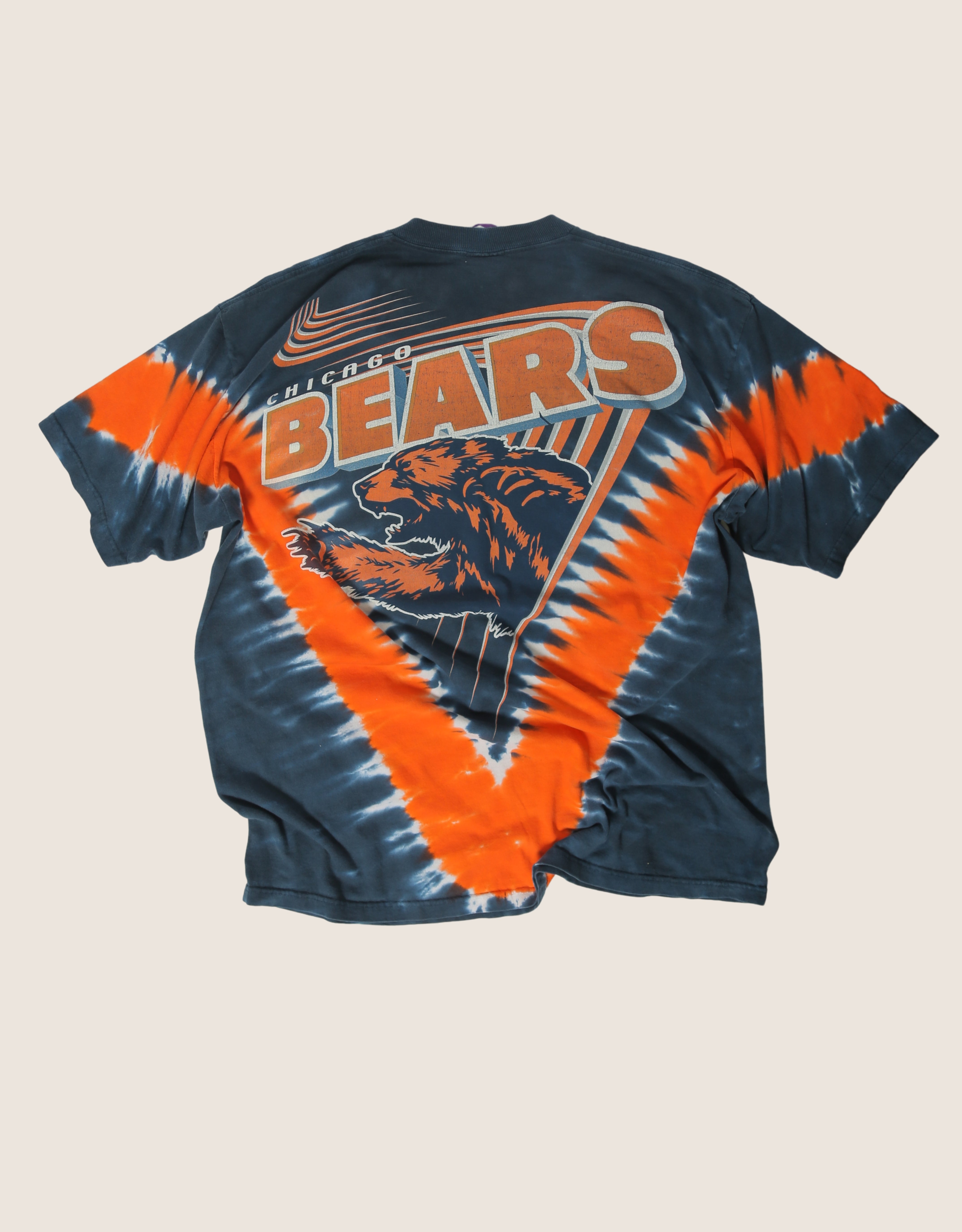vintage chicago bears tie dye t shirt (L/XL)