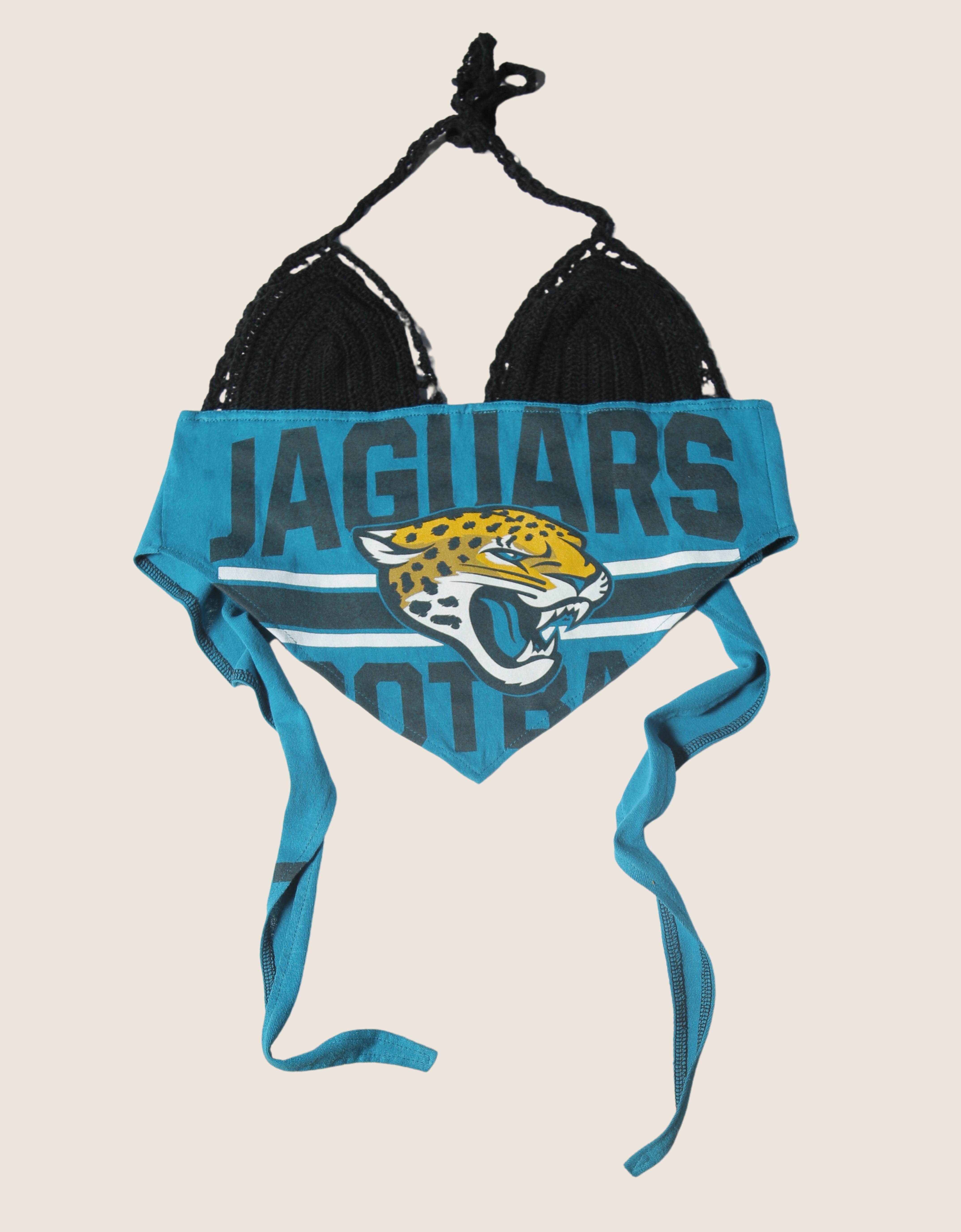 jaguars crochet halter top (s/m)