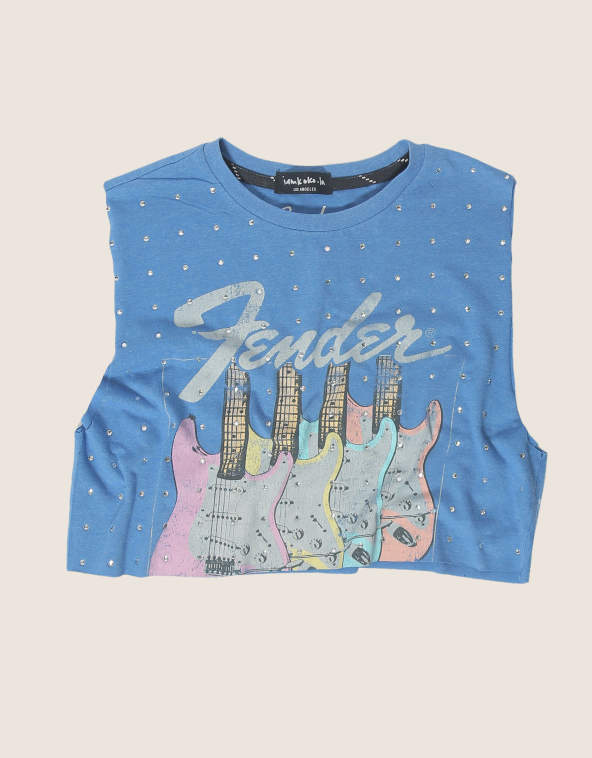 fender rhinestone muscle tank (XS/S)