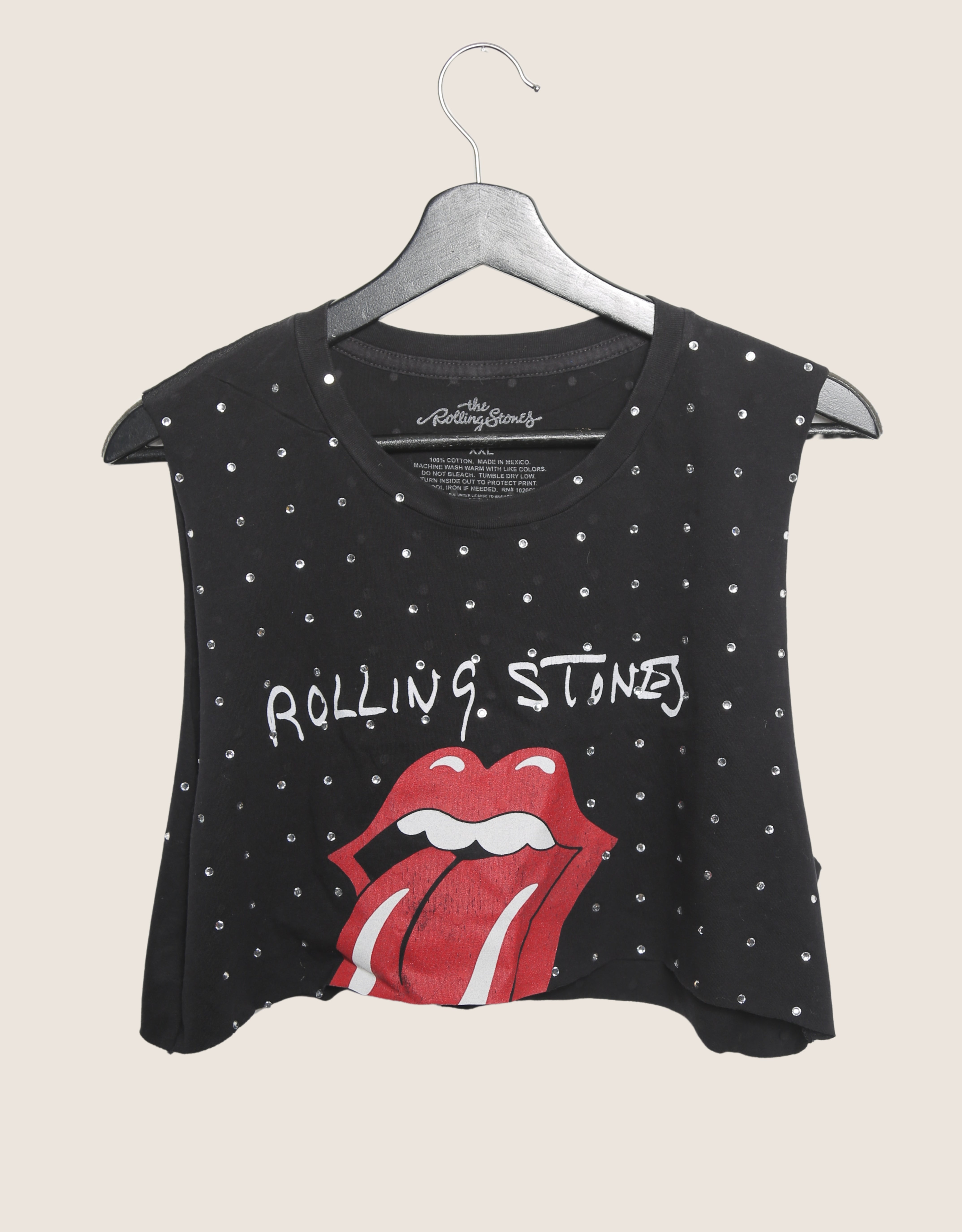 rolling stones rhinestone muscle tank (s/m)