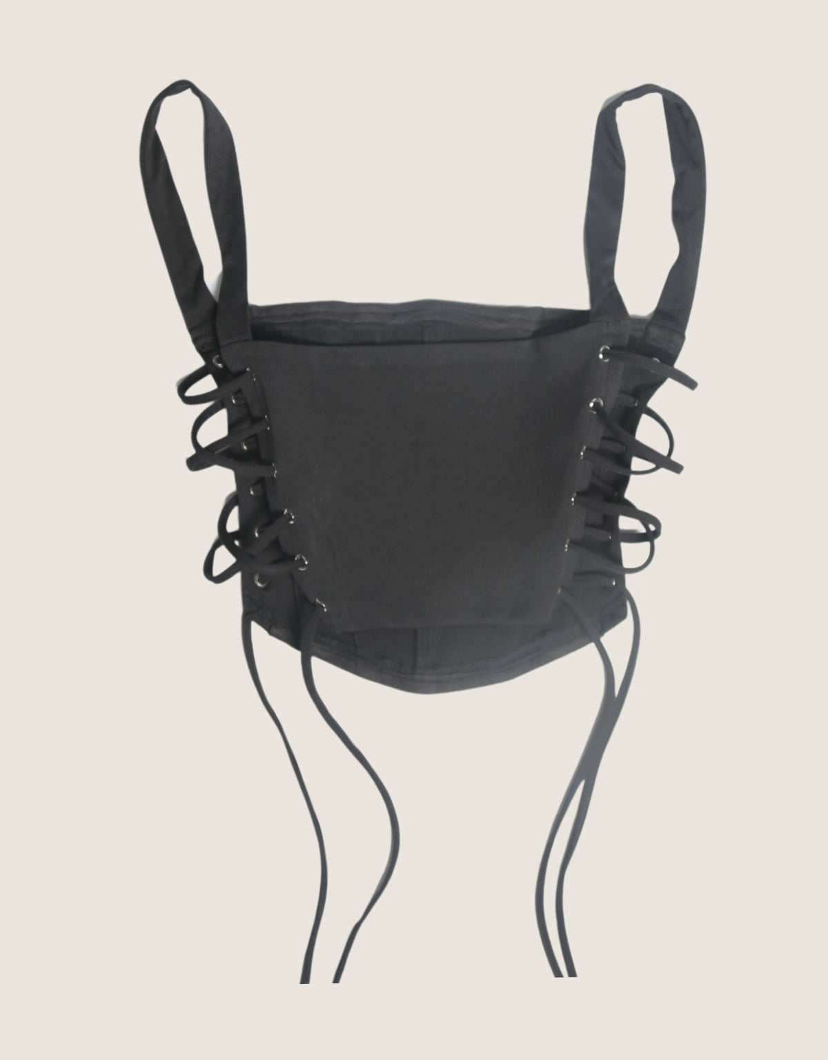 pink floyd side lace cropped corset (XS)