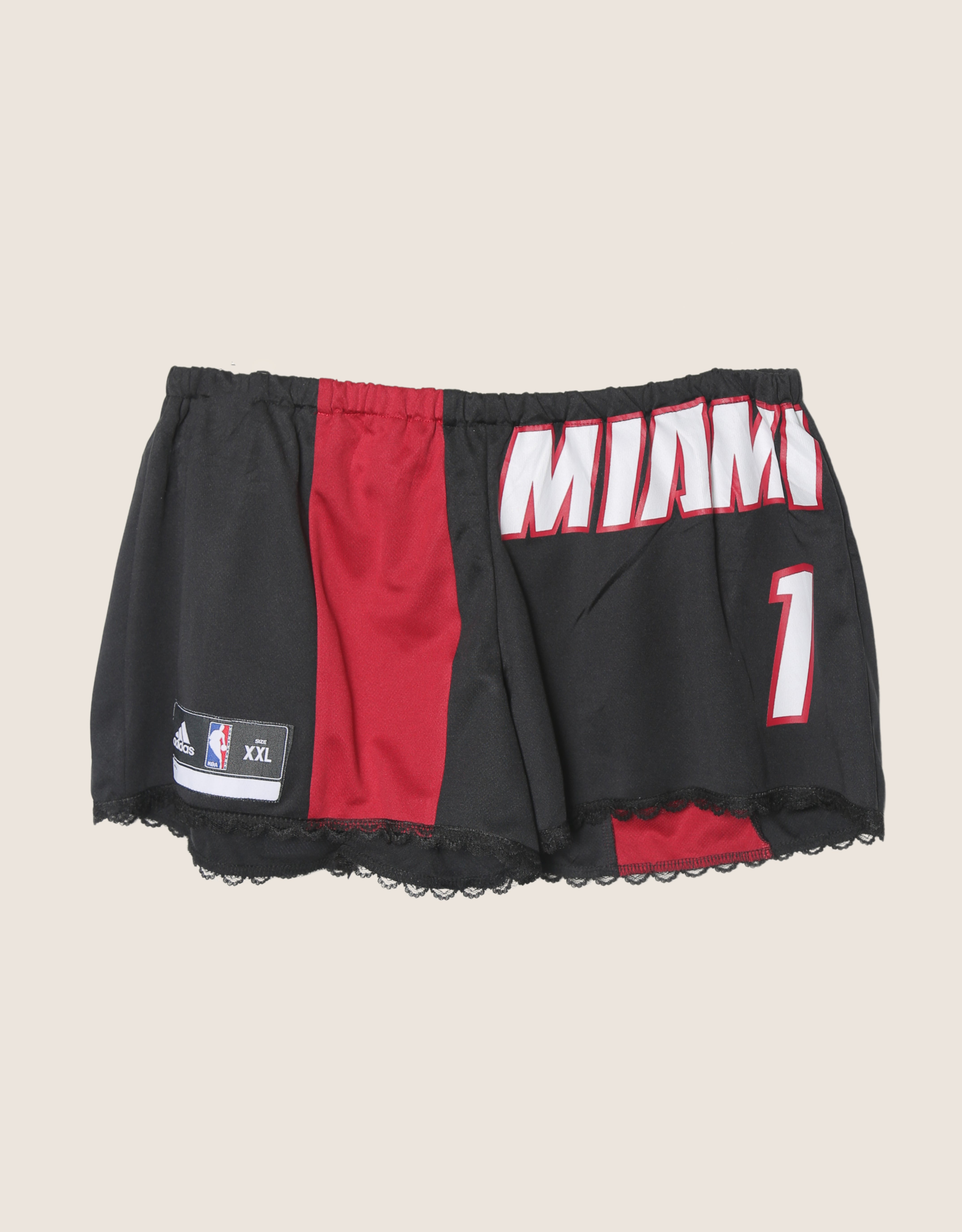 miami heat reworked mini shorts (lrg)