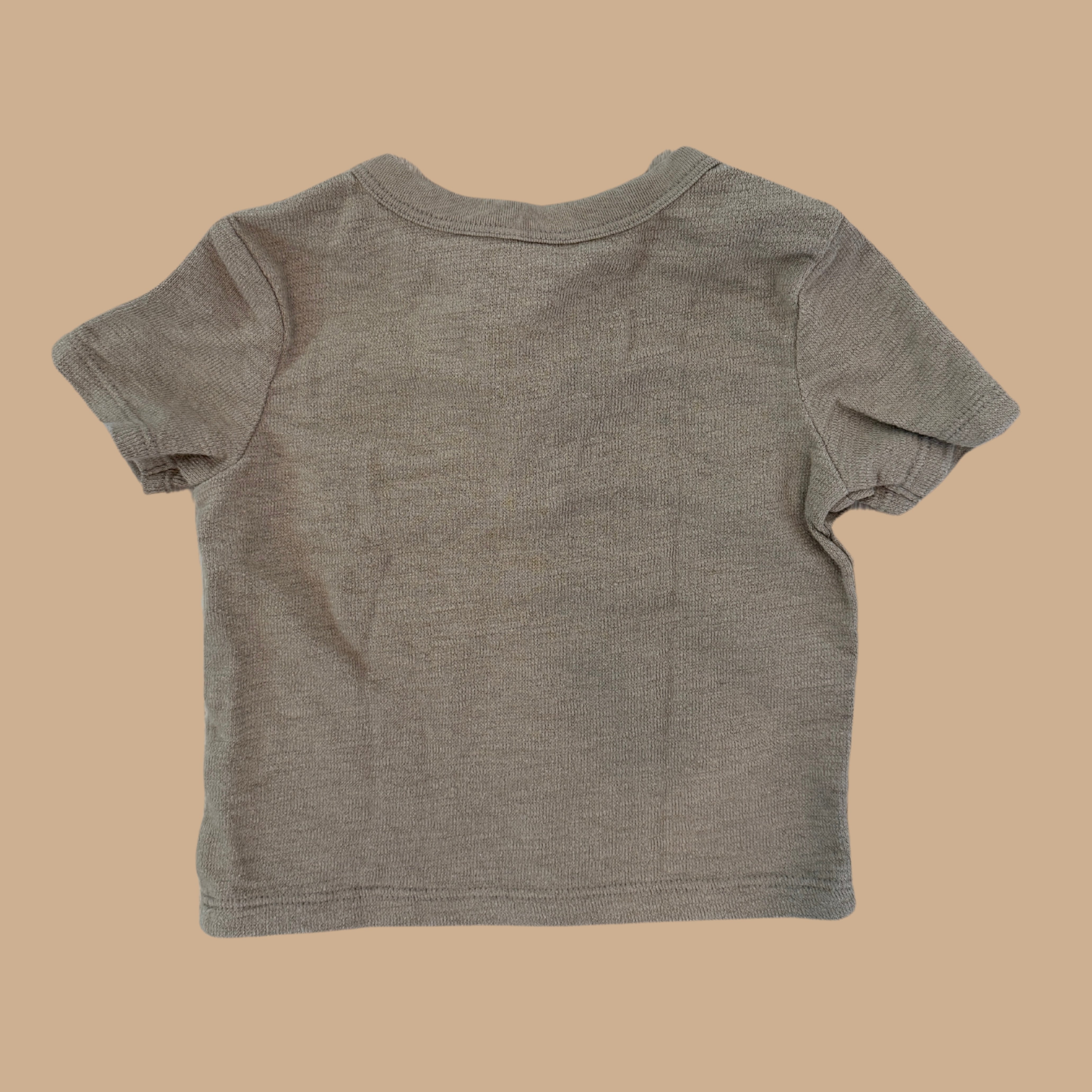 brown henley knitted tee (12-18 M)