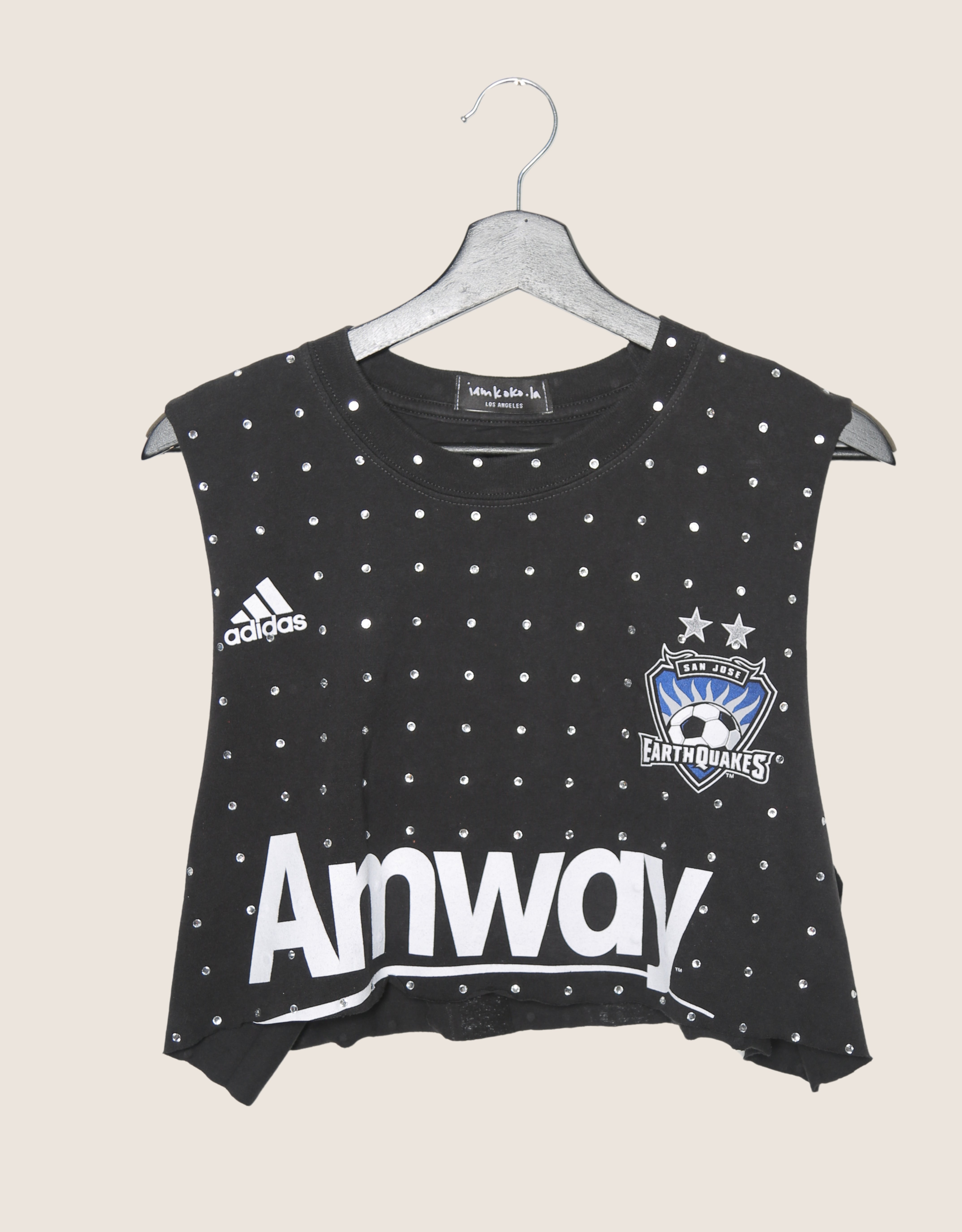 san jose soccer rhinestone muscle tank